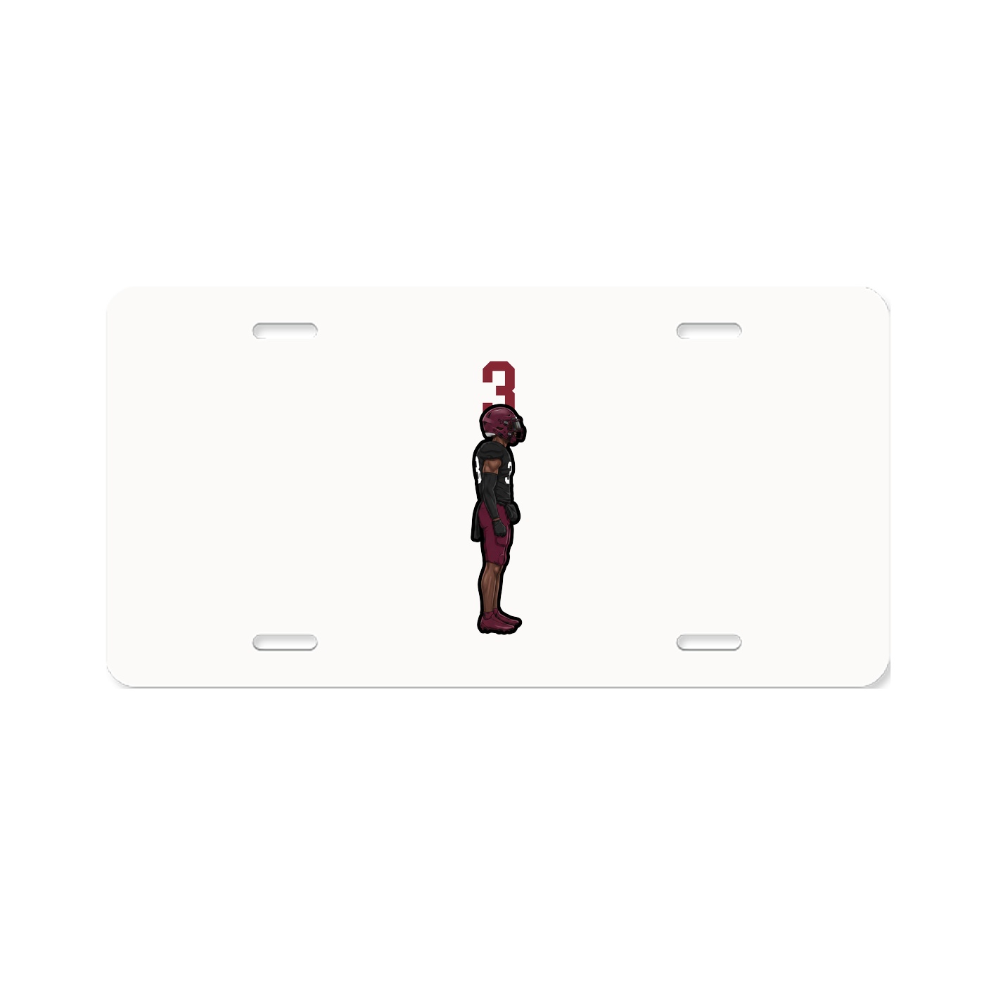 License Plate — Number Top in Classic
