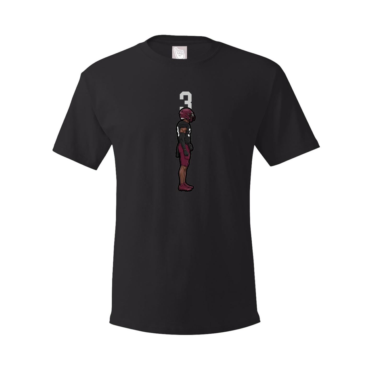 Youth Tee — Number Top in Black