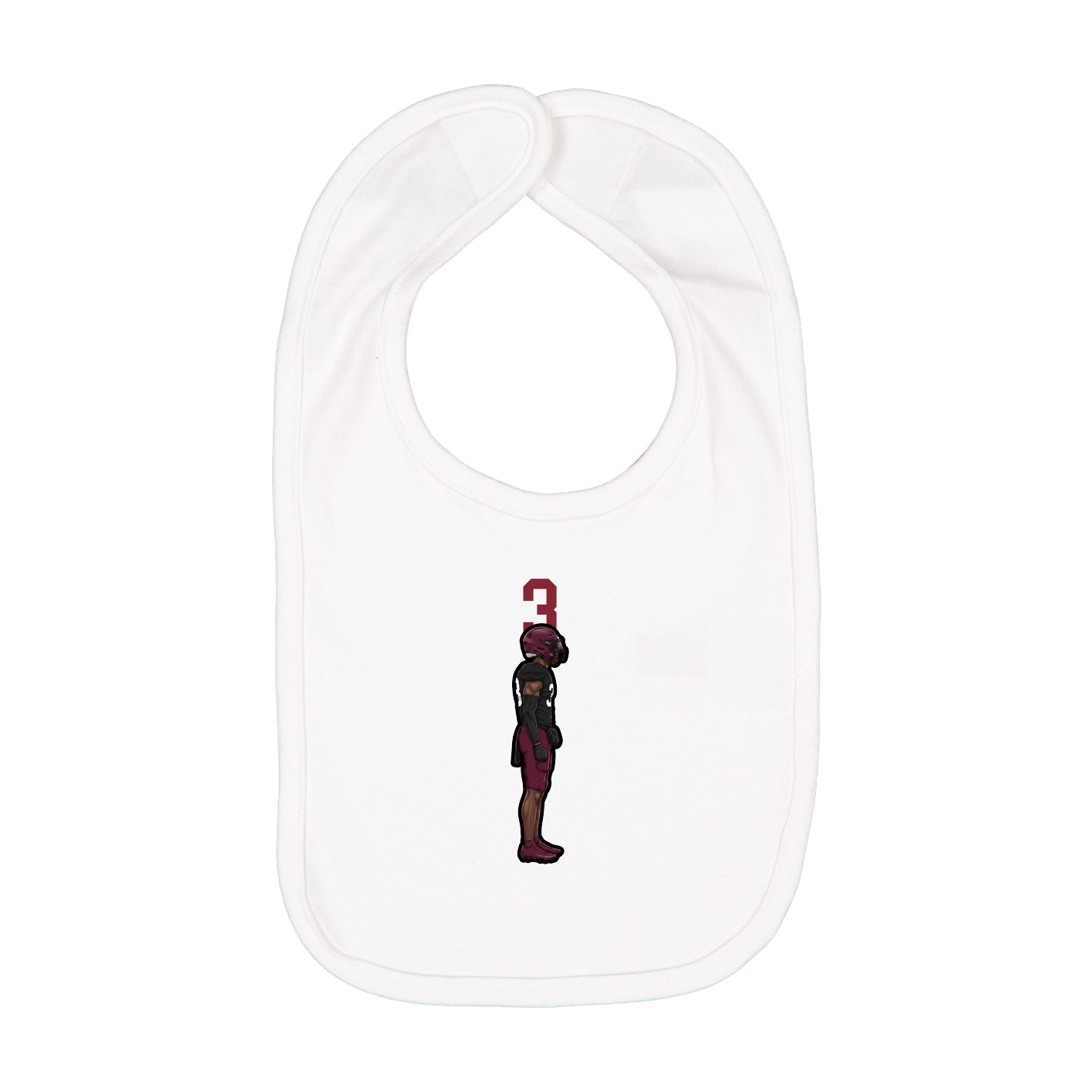 Infant Bib — Number Top in White