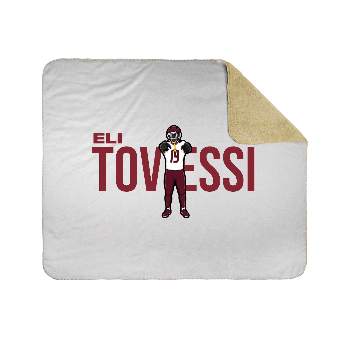 Throw Blanket — Player Name in White