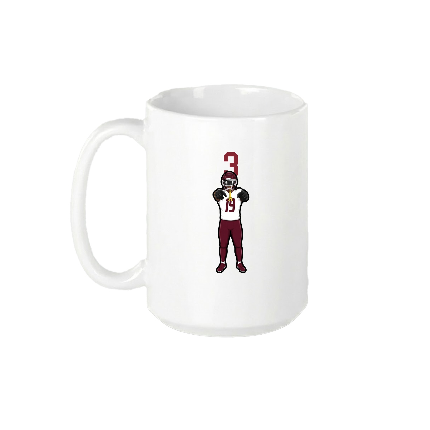 15oz Coffee Mug — Number Top in White