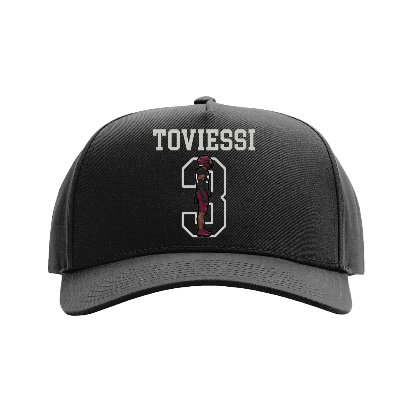 Full Fabric Five-Panel Champ Cap — Shirsey in Black