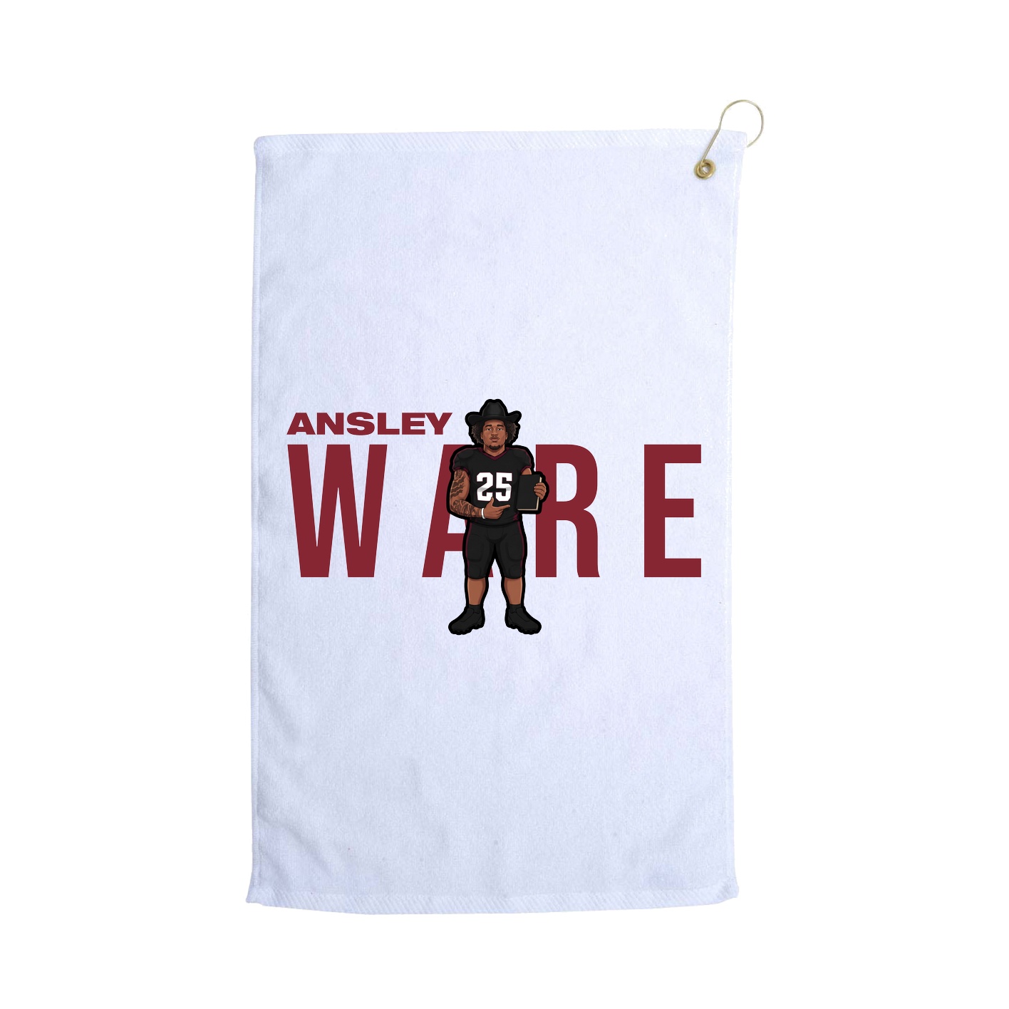 Golf Towel — Player Name in White