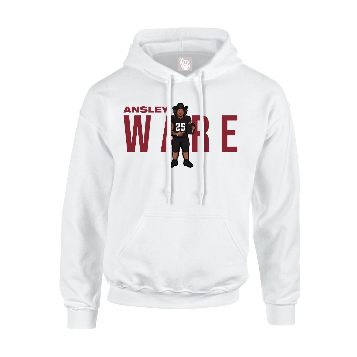 Hoodie — Player Name in White