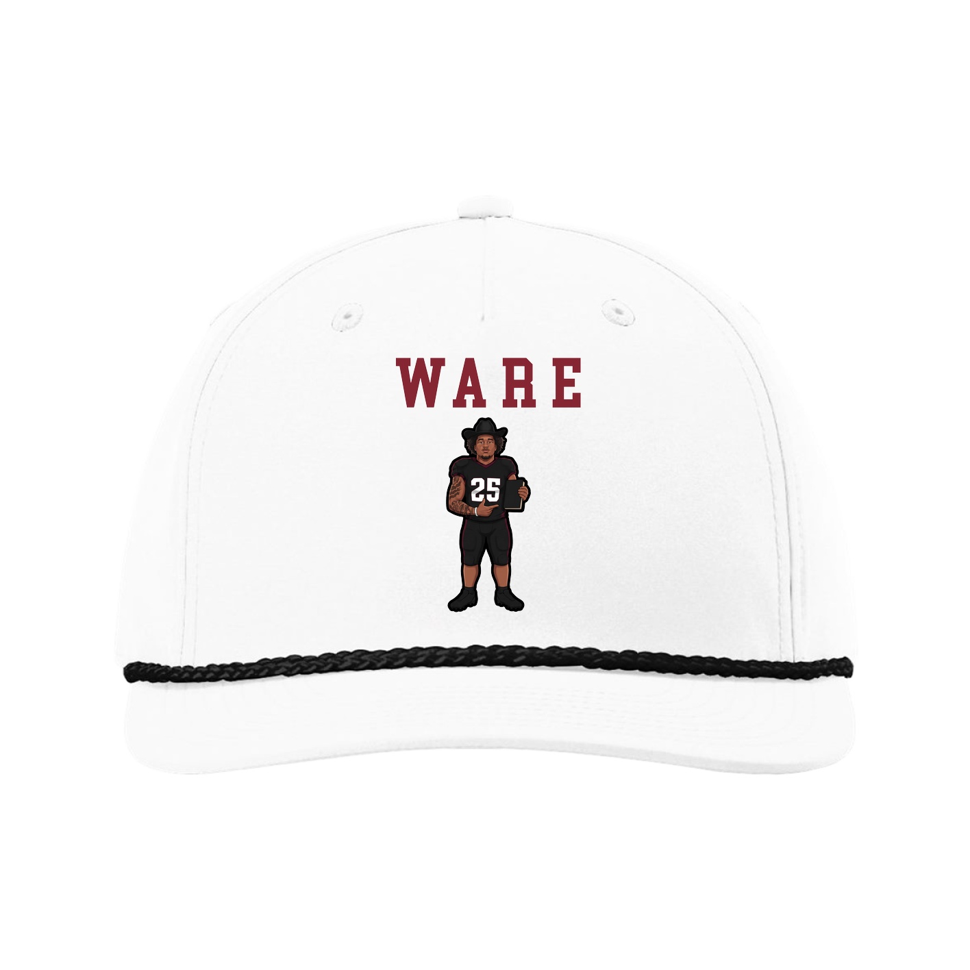 Five-Panel Classic Rope Cap — Shirsey in White