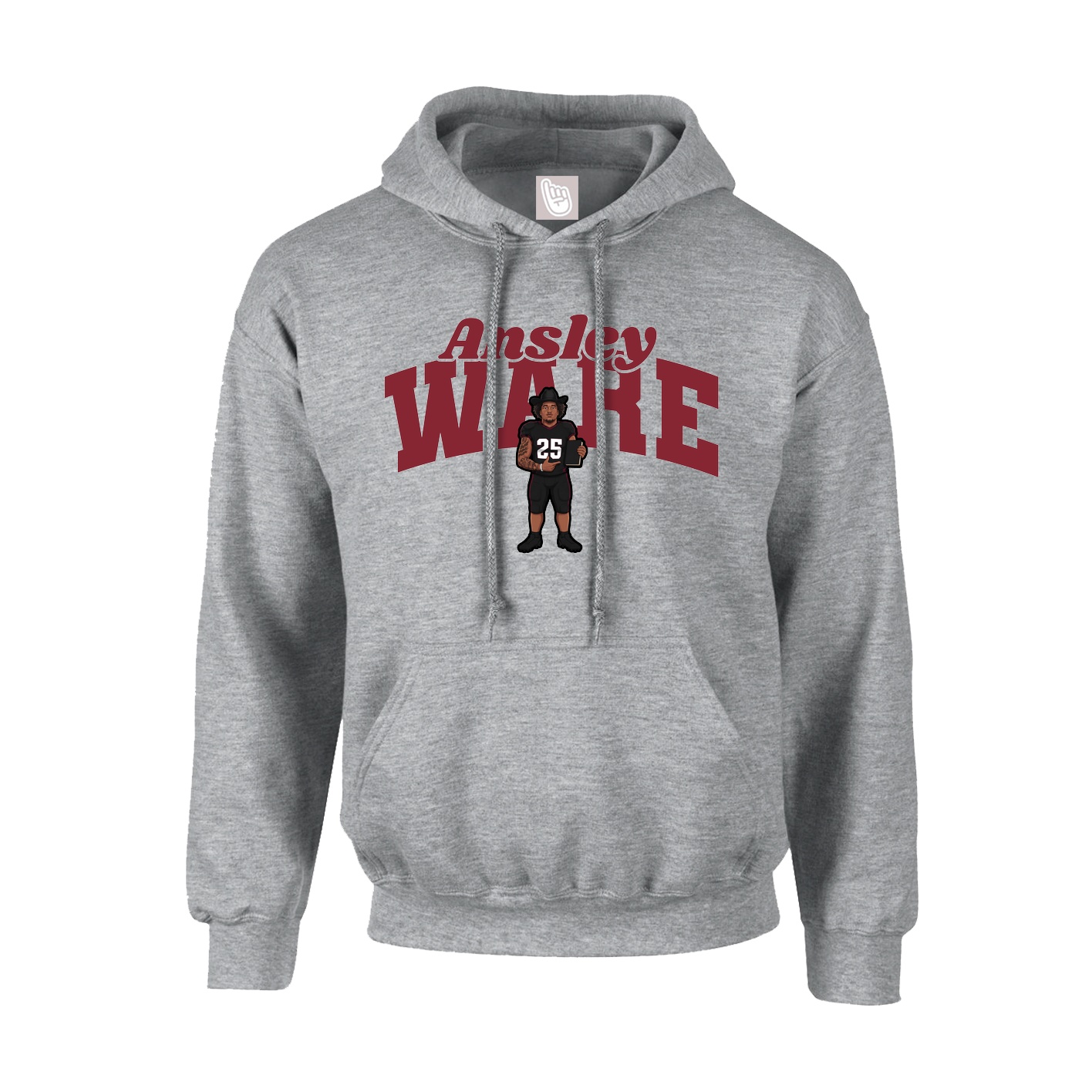 Youth Hoodie — Signature Arch in Grey
