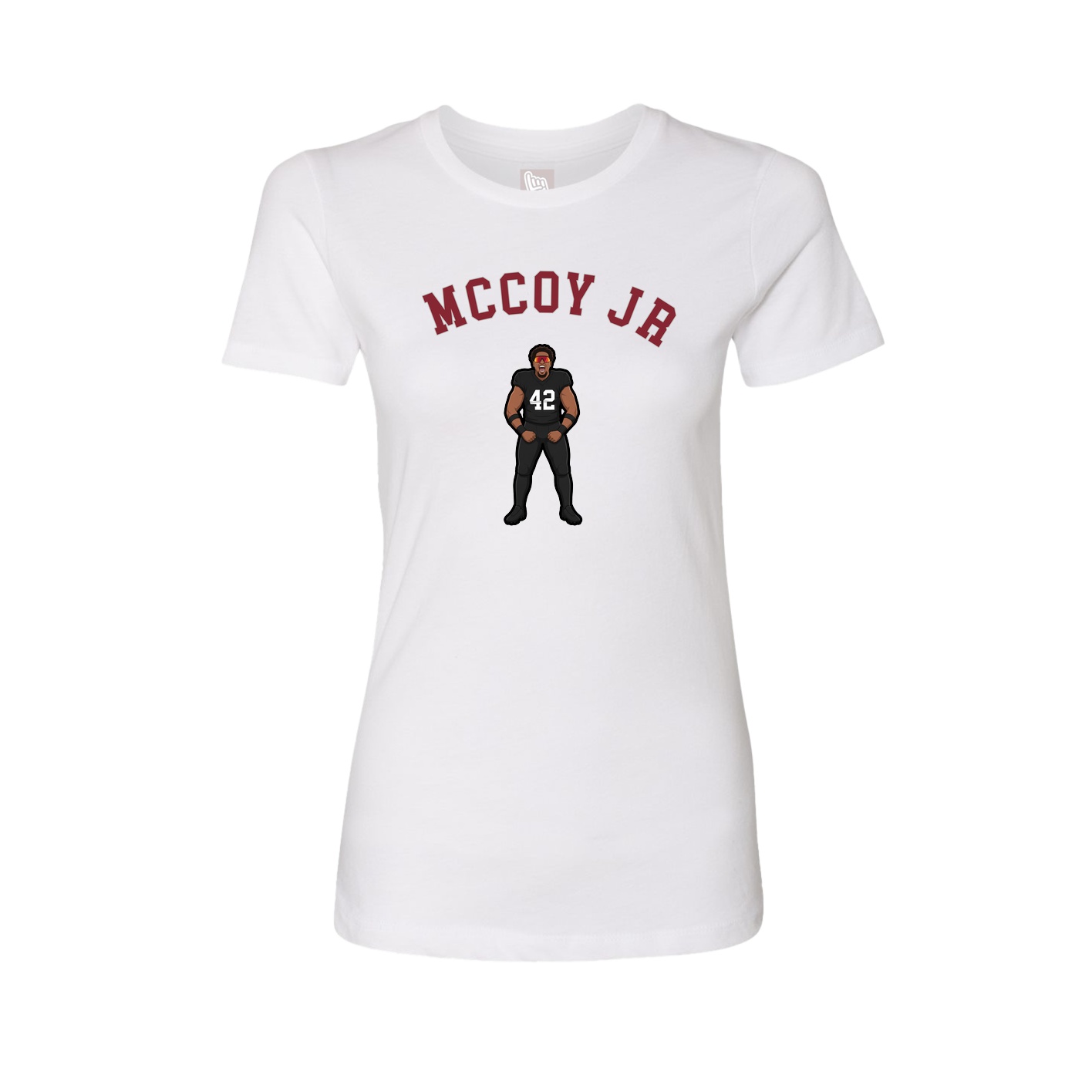 Fitted Women's Tee — Shirsey Arch in White