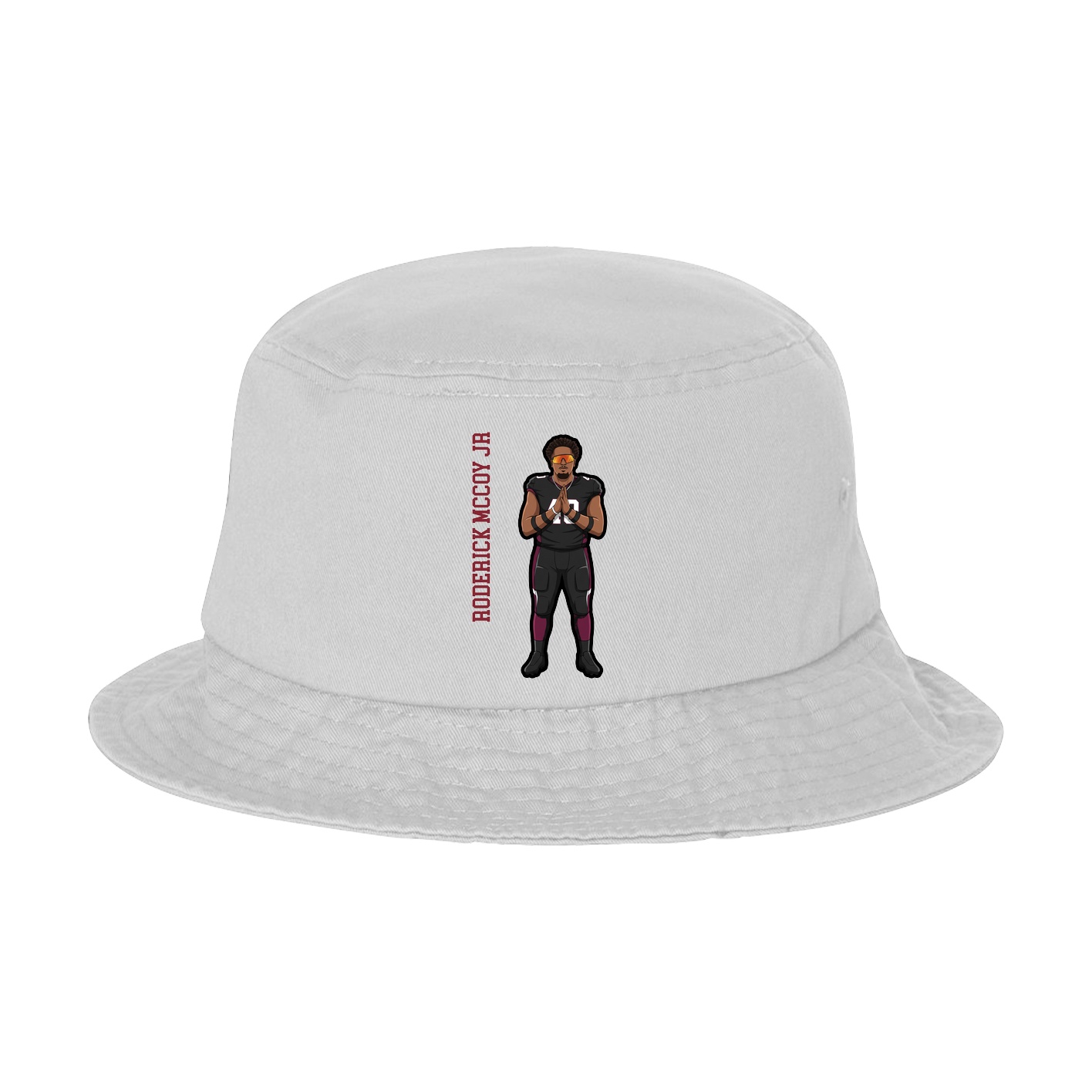 Bucket Cap — Name Vertical in White