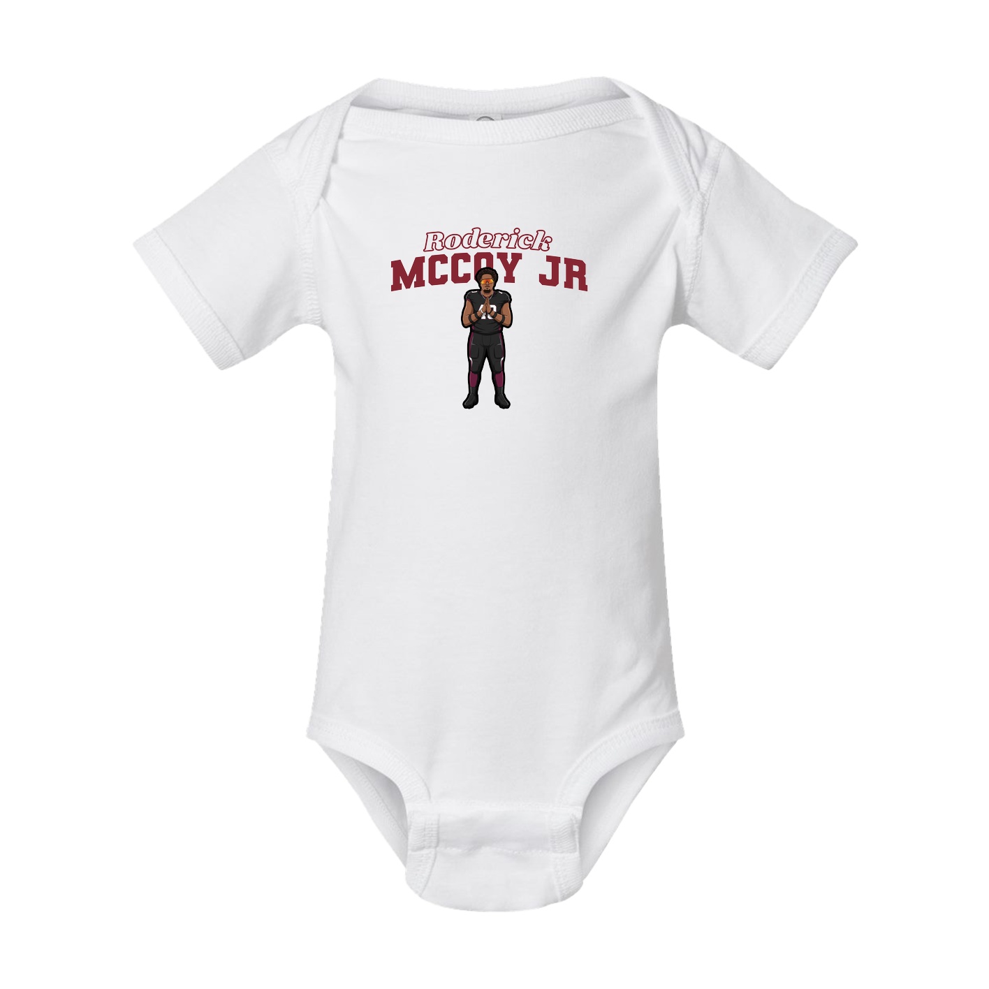 Baby Onesie — Name Arch in White