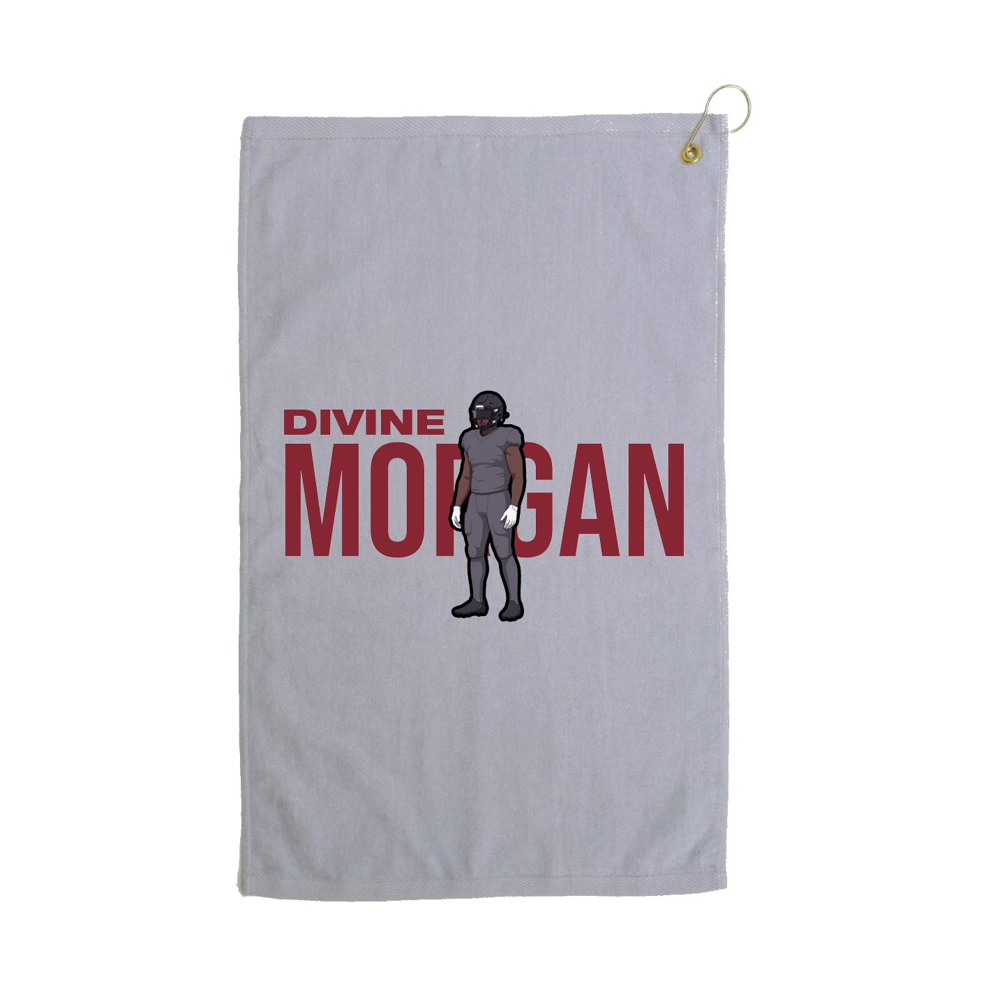 Golf Towel — Player Name in Grey