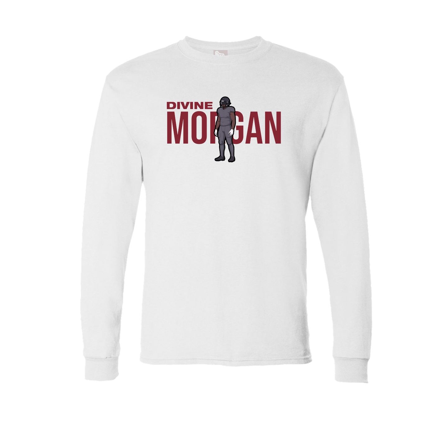 Long Sleeve Tee — Player Name in White