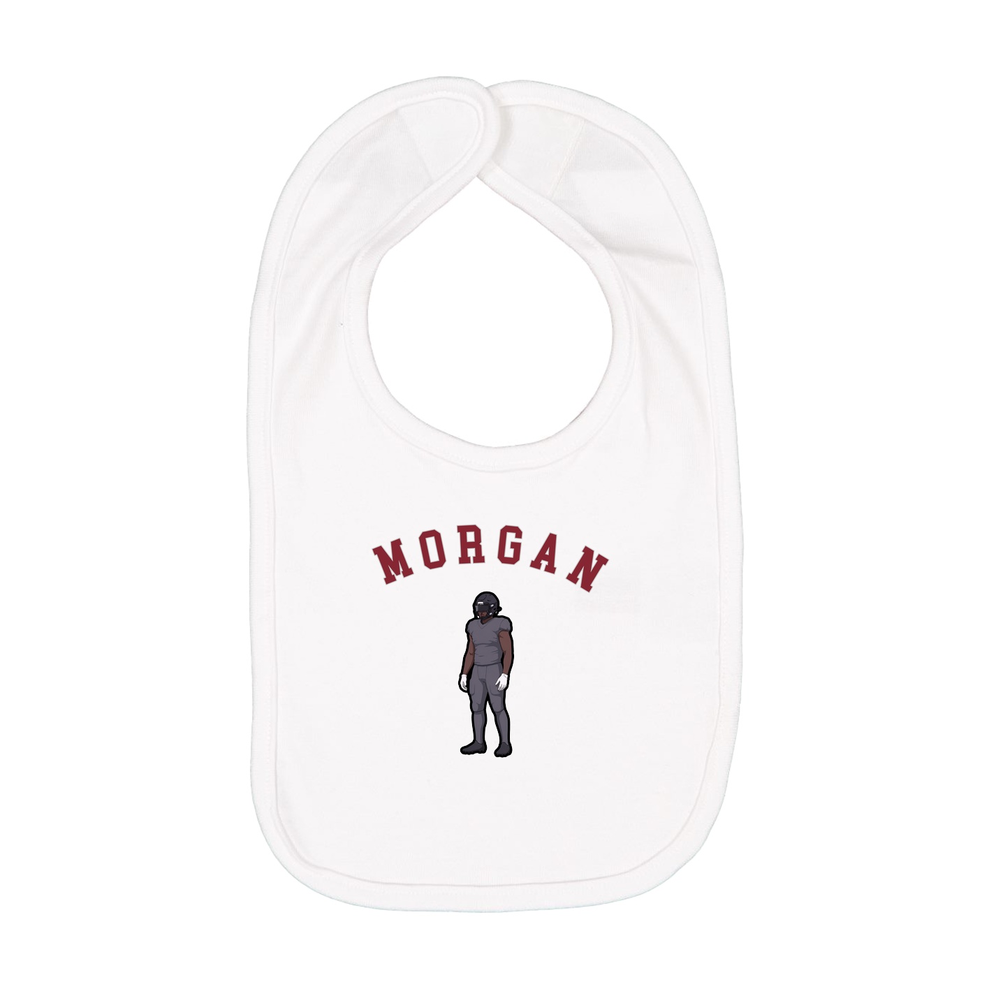 Infant Bib — Shirsey Arch in White