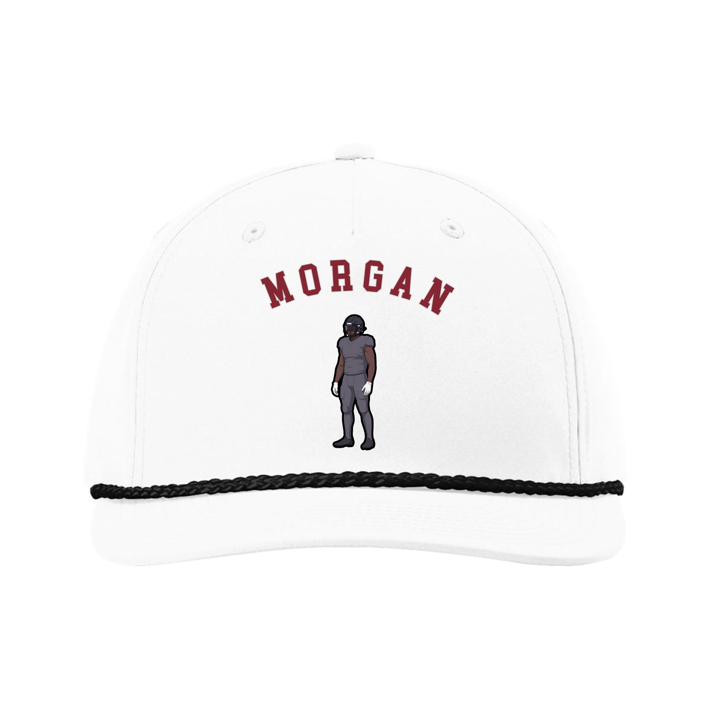Five-Panel Classic Rope Cap — Shirsey Arch in White