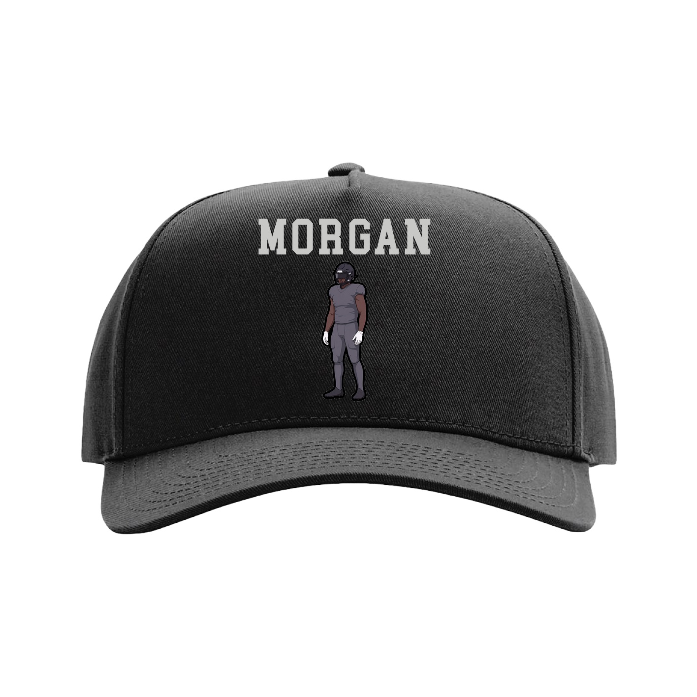 Full Fabric Five-Panel Champ Cap — Shirsey in Black