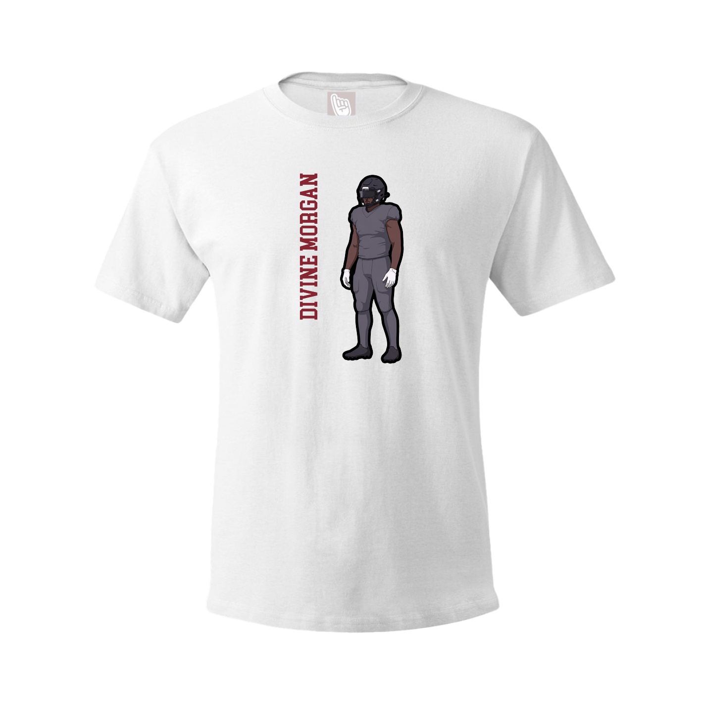 Youth Tee — Name Vertical in White