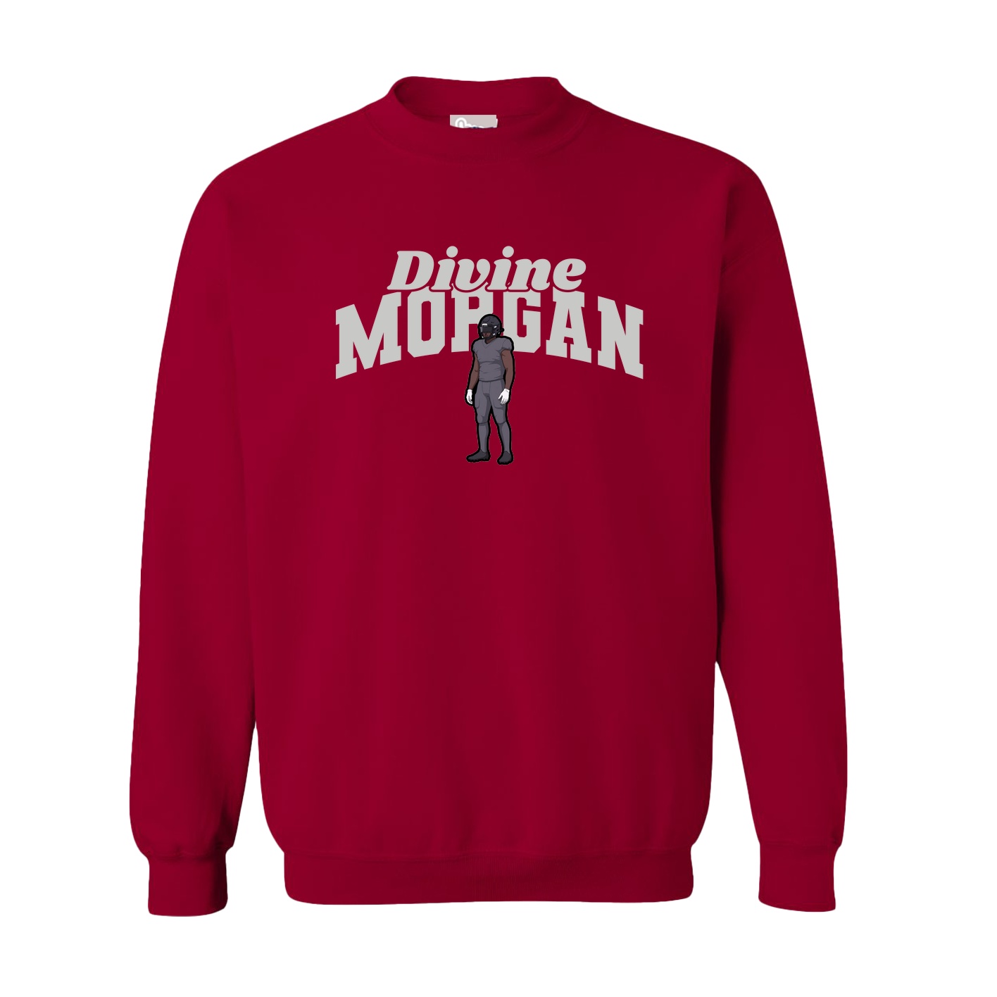 Fleece Crew — Signature Arch in Cardinal