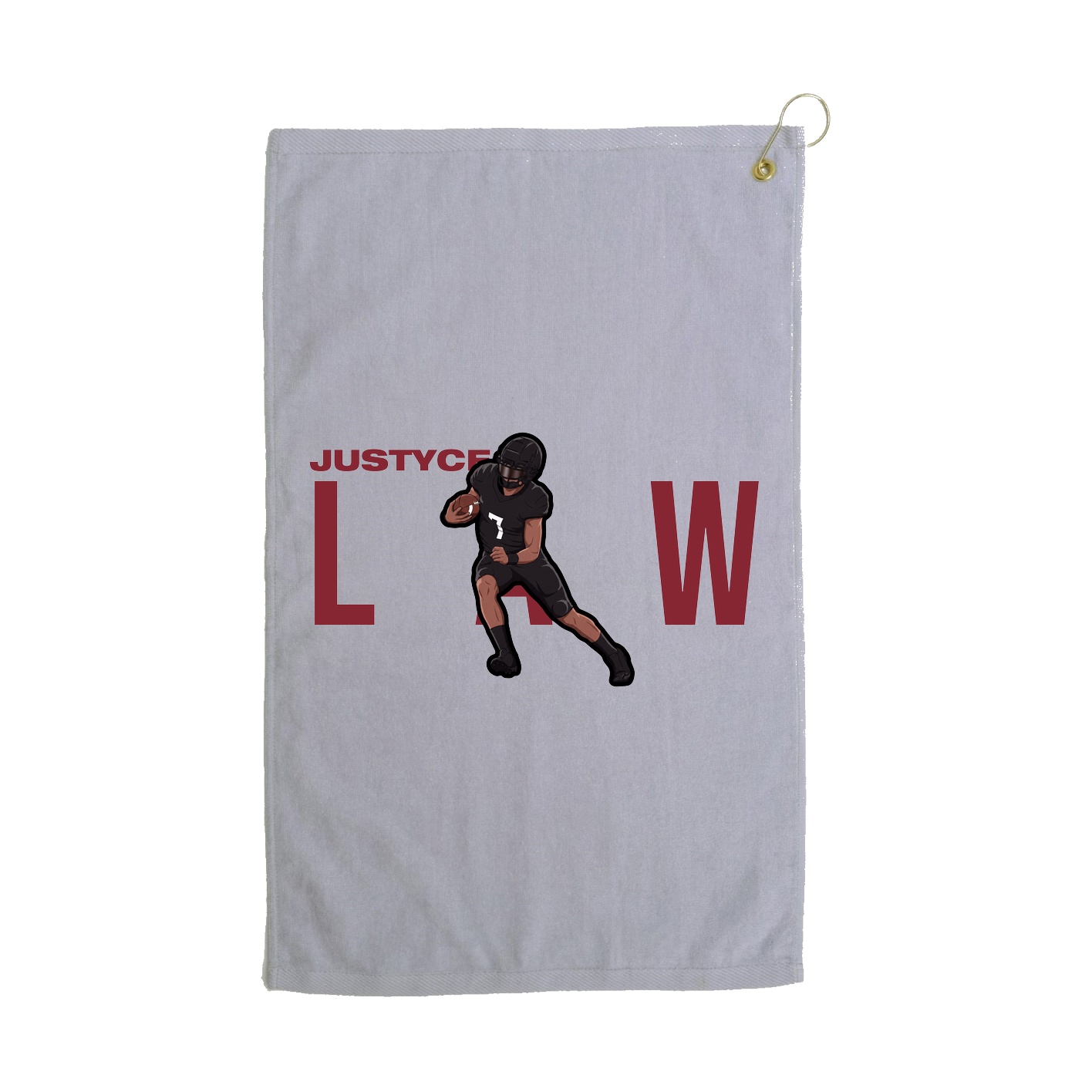 Golf Towel — Player Name in Grey