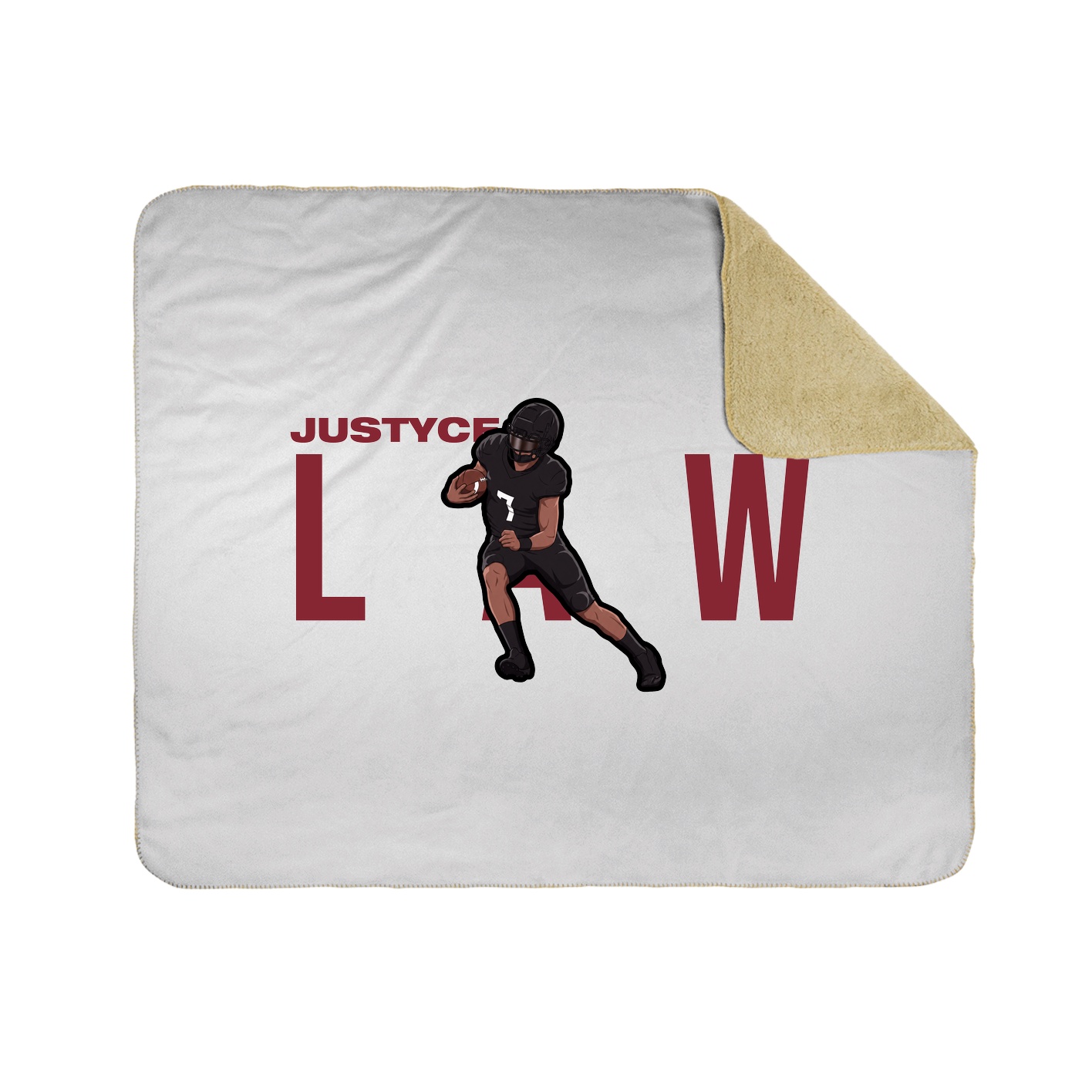 Throw Blanket — Player Name in White