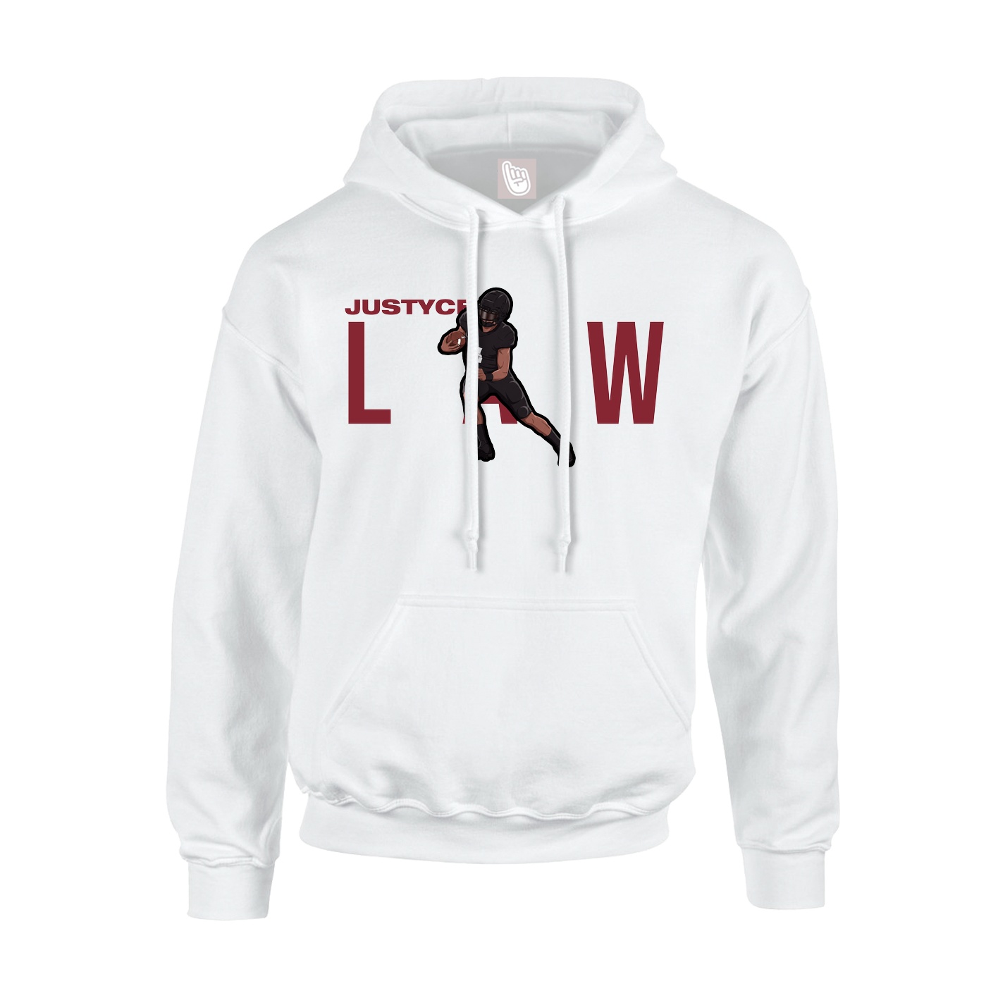 Youth Hoodie — Player Name in White