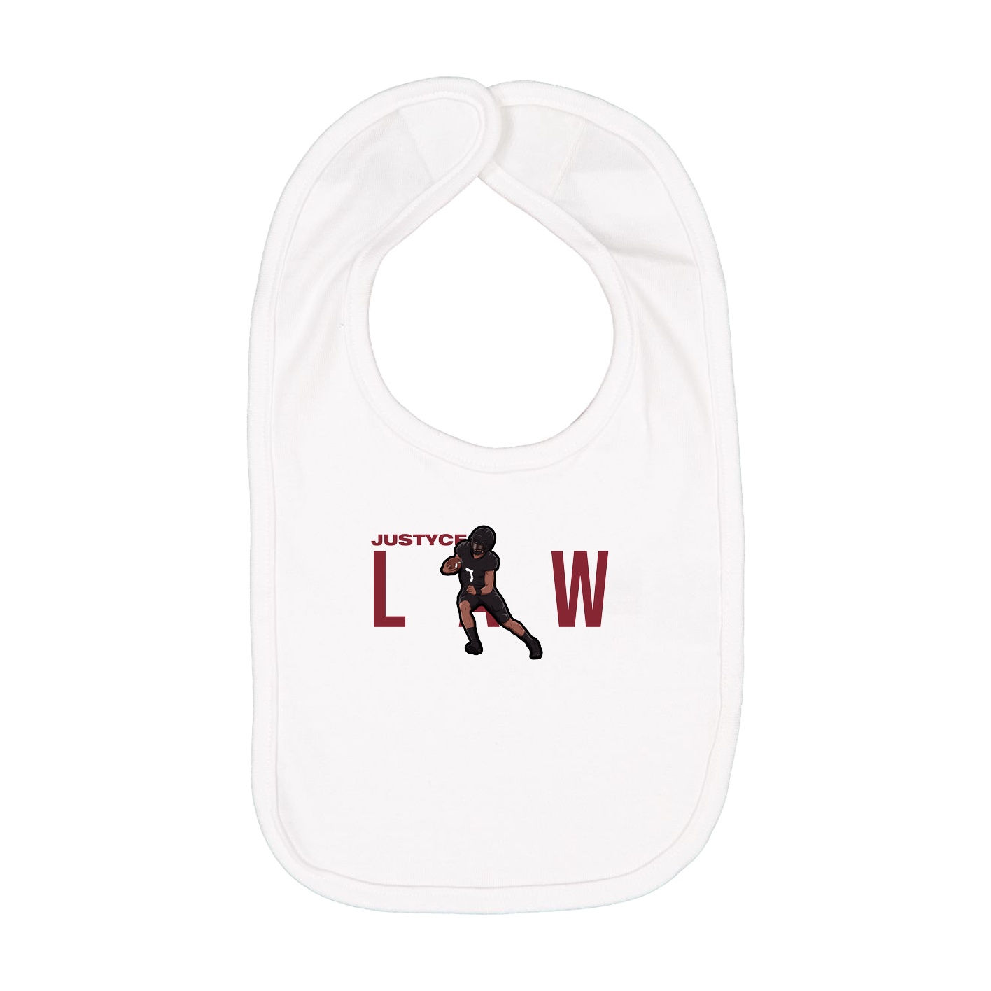 Infant Bib — Player Name in White