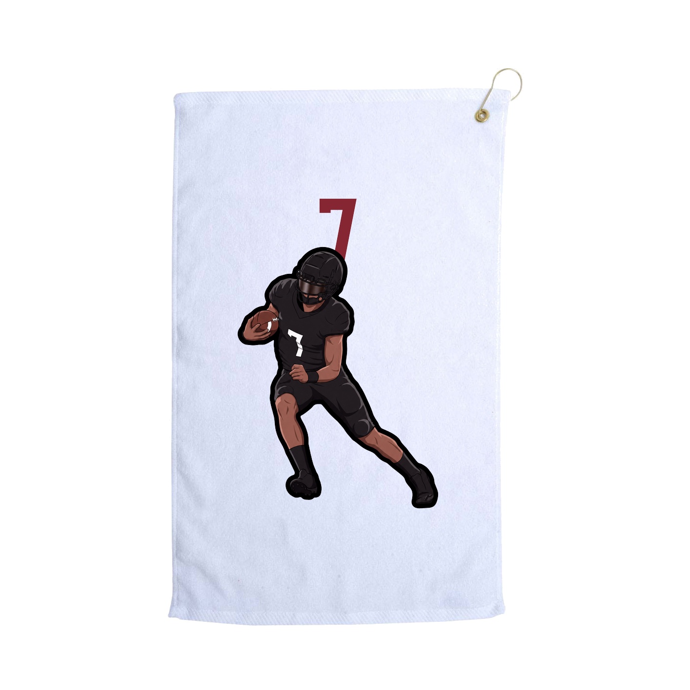 Golf Towel — Number Top in White