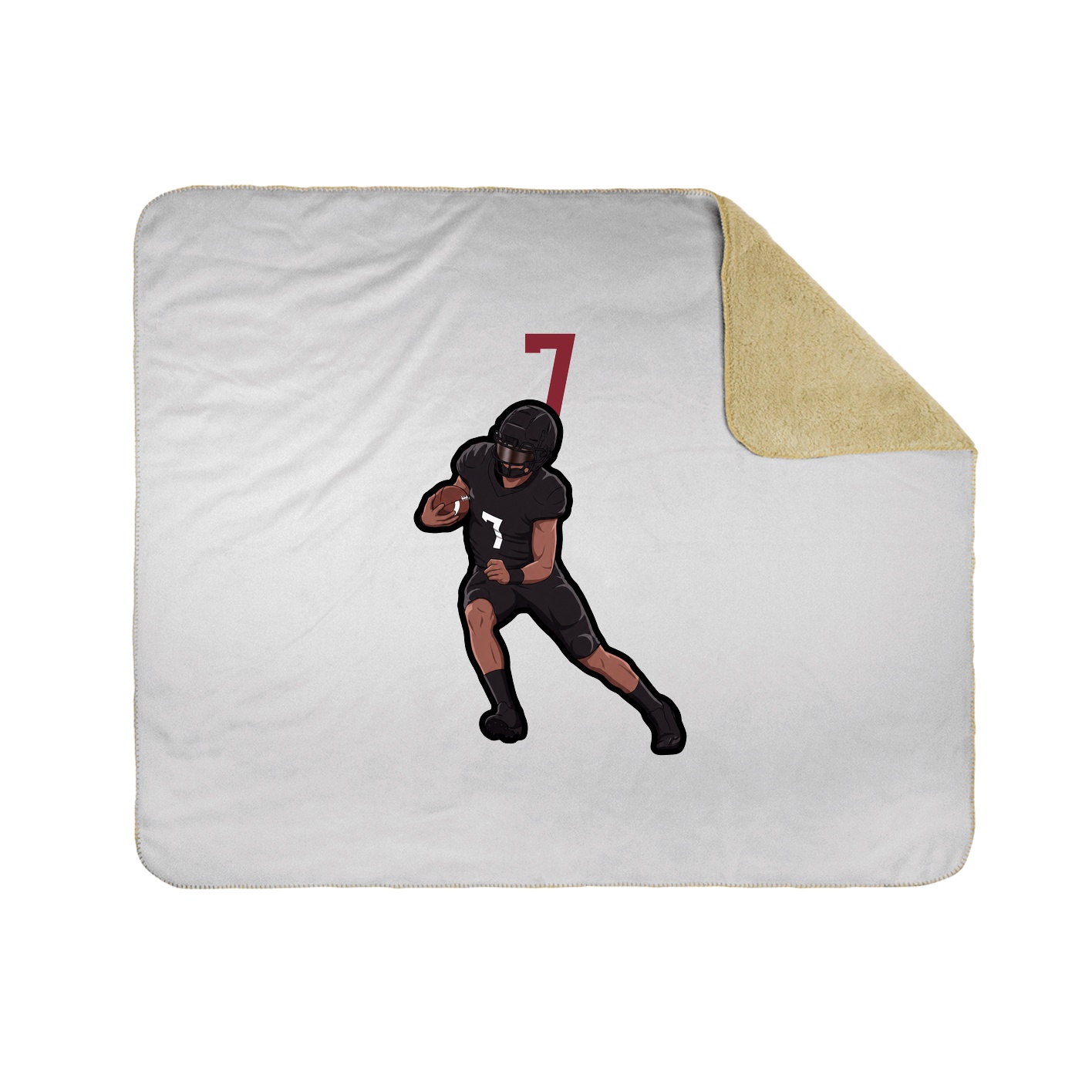 Throw Blanket — Number Top in White