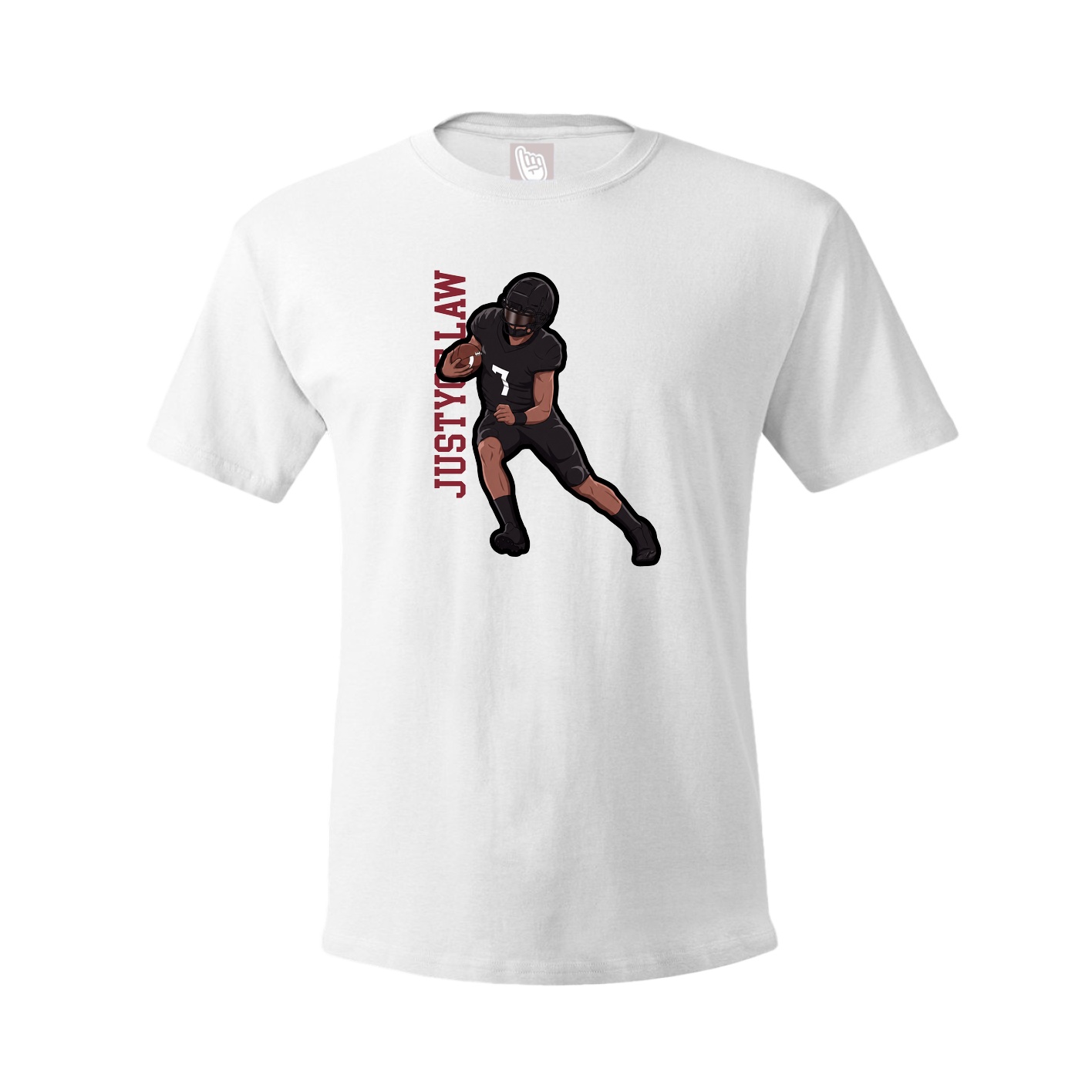 Tee — Name Vertical in White