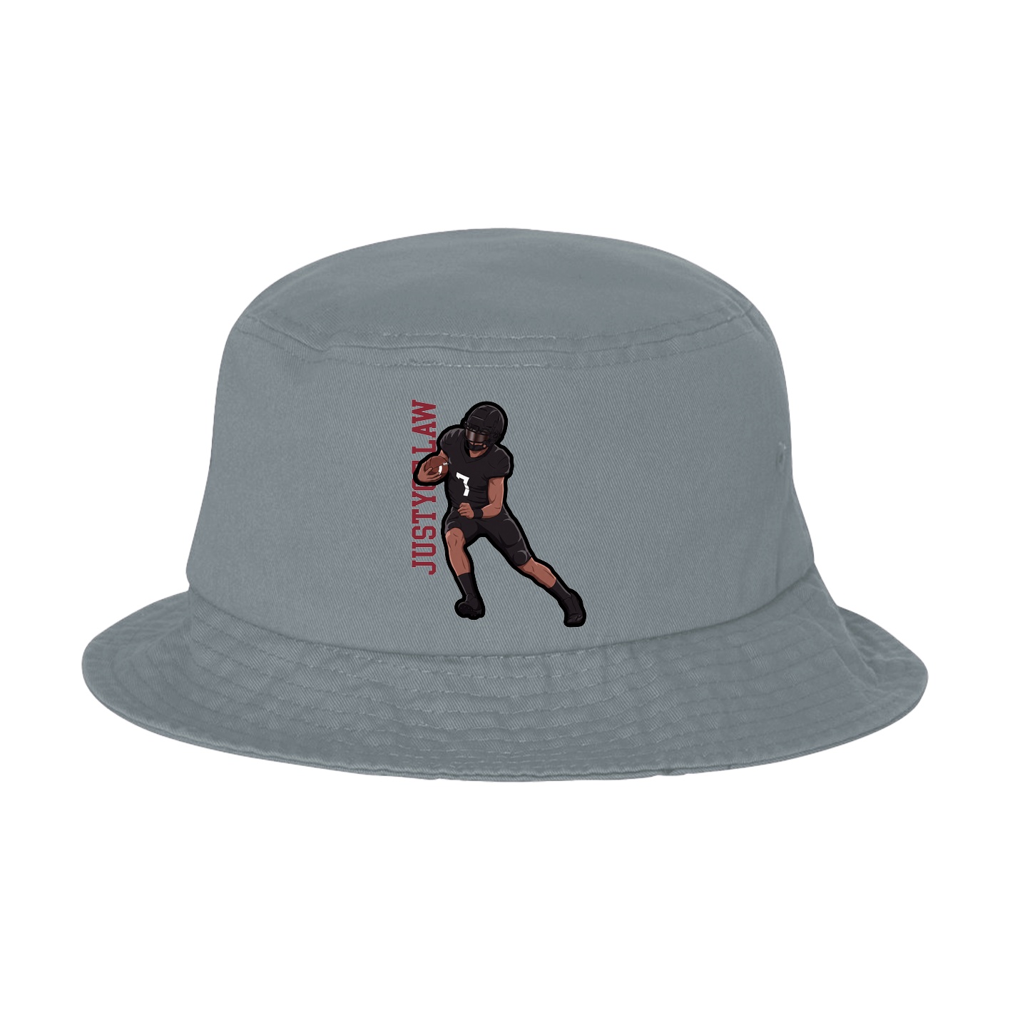 Bucket Cap — Name Vertical in Grey