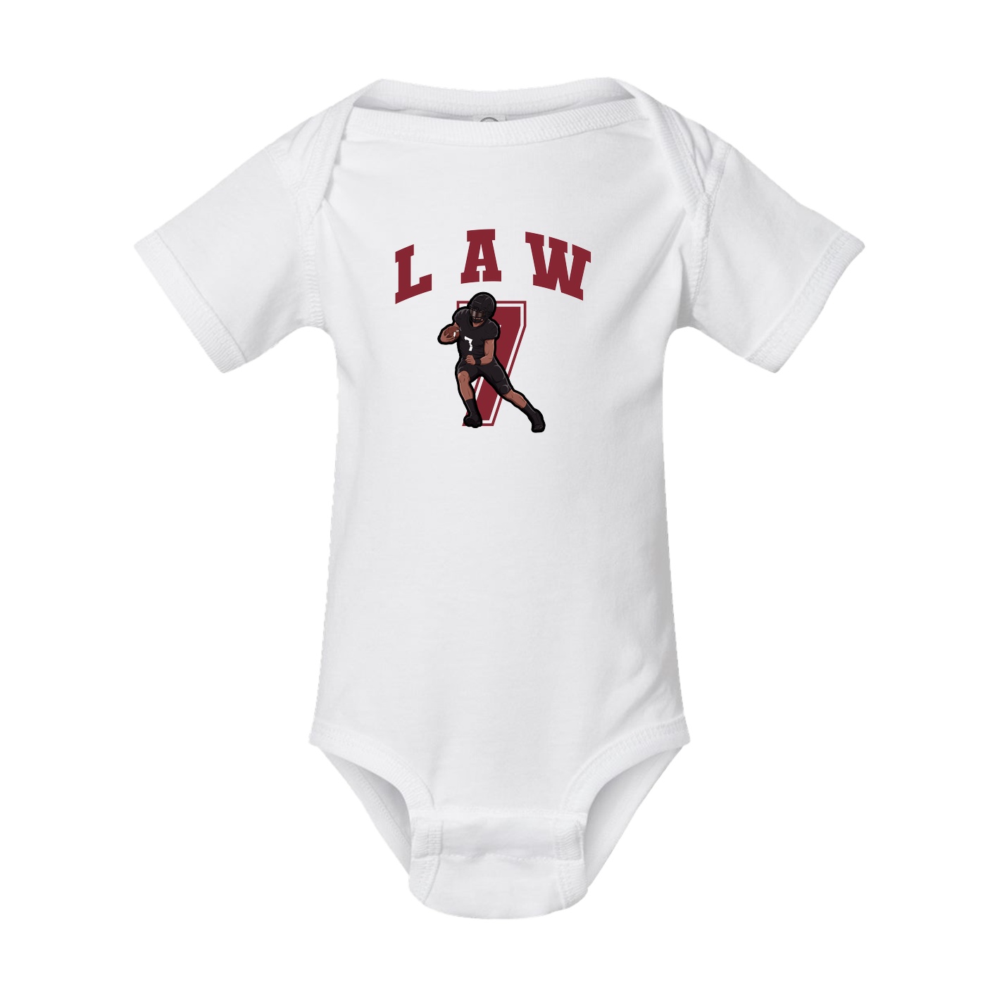 Baby Onesie — Number in White