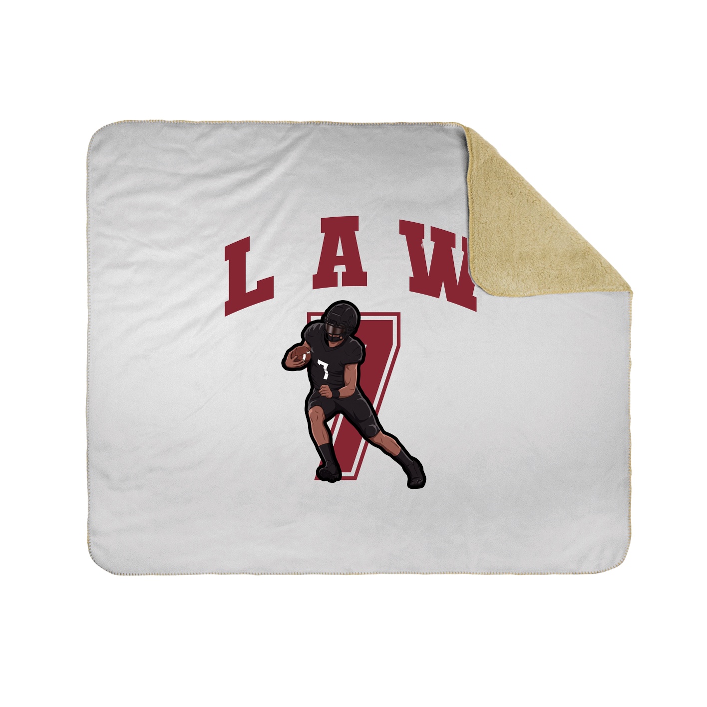 Throw Blanket — Number in White