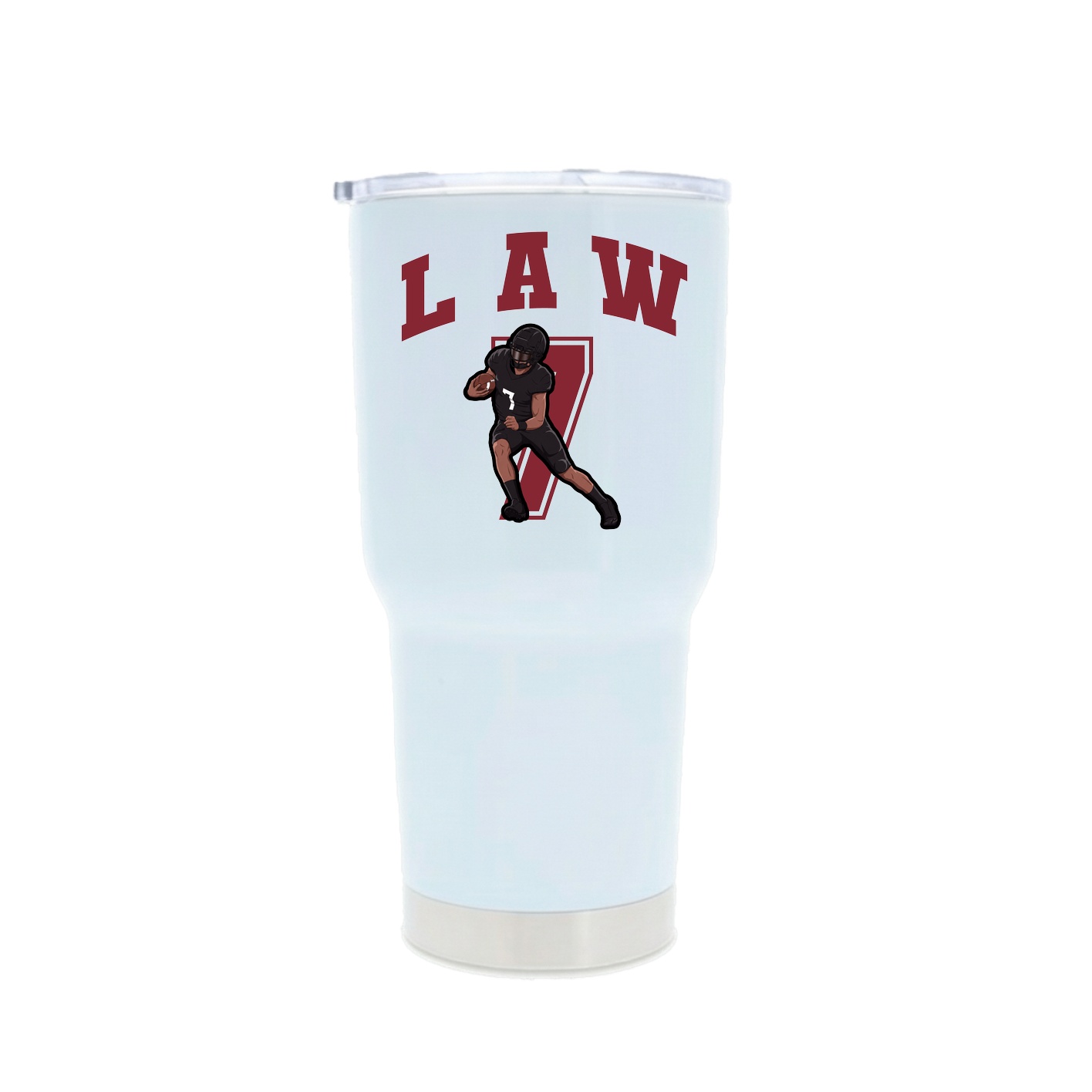 30oz Stainless Steel Tumbler — Number in White
