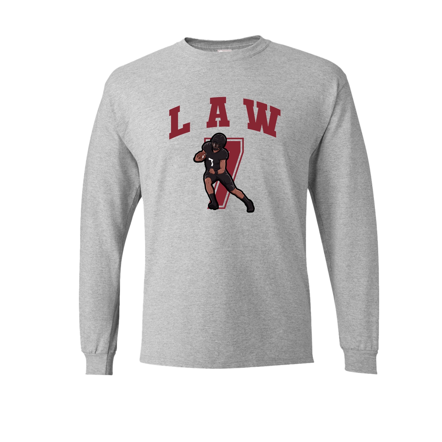 Long Sleeve Tee — Number in Grey