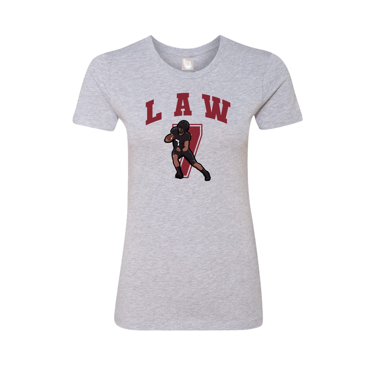 Fitted Women's Tee — Number in Grey