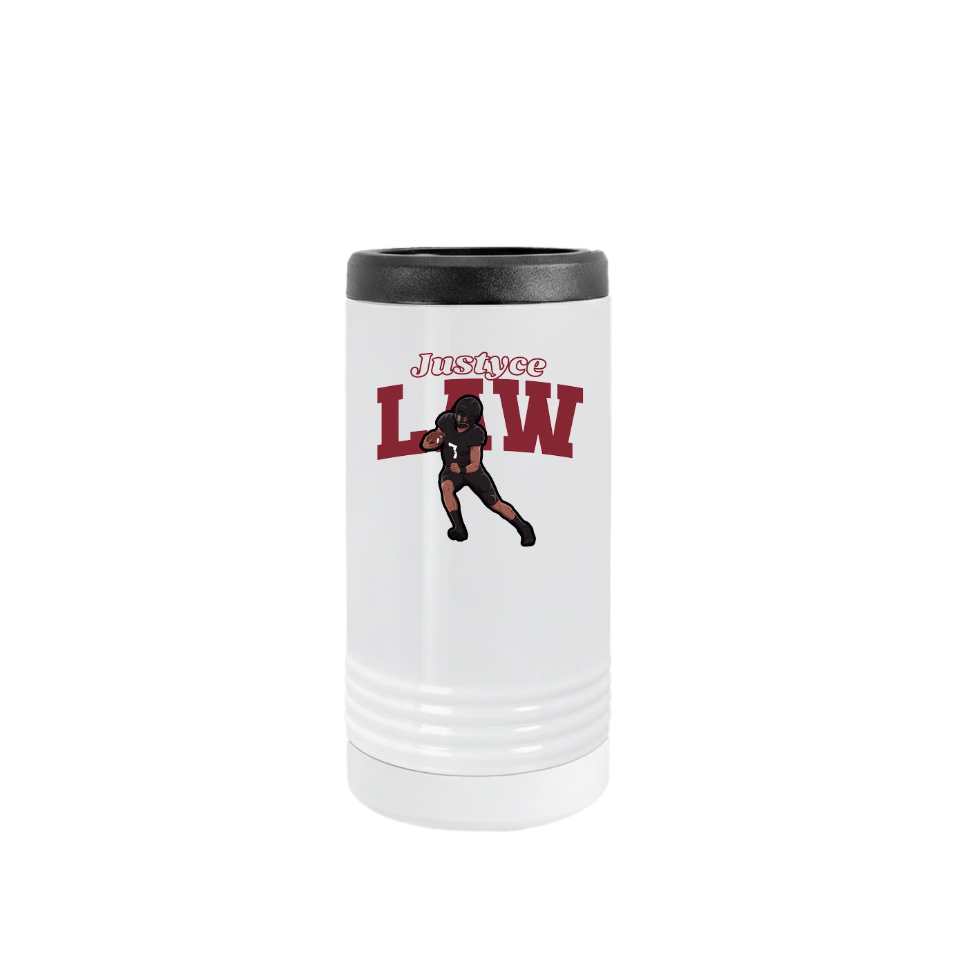 Slim Beverage Holder — Name Arch in White