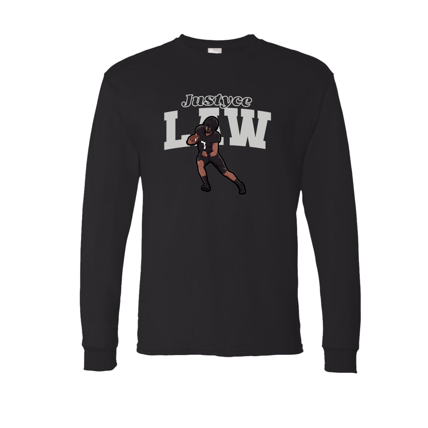 Long Sleeve Tee — Name Arch in Black