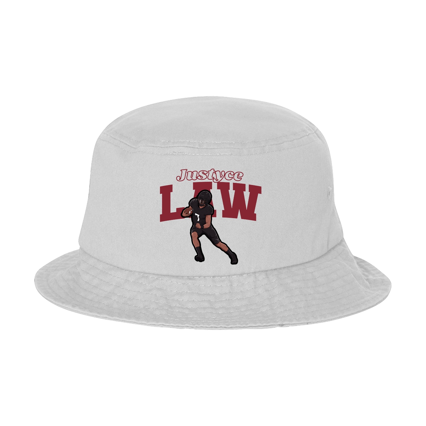 Bucket Cap — Name Arch in White