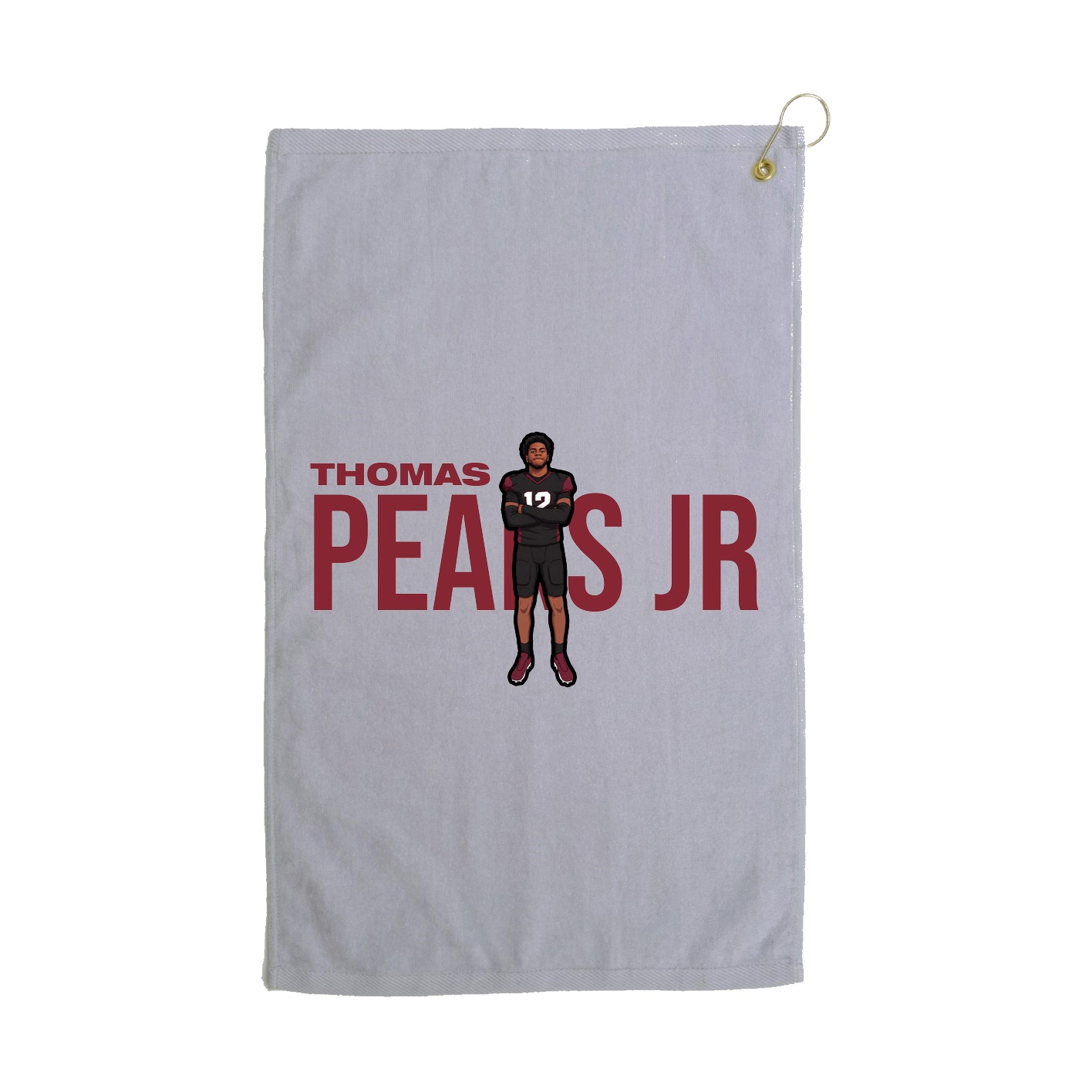 Golf Towel — Player Name in Grey