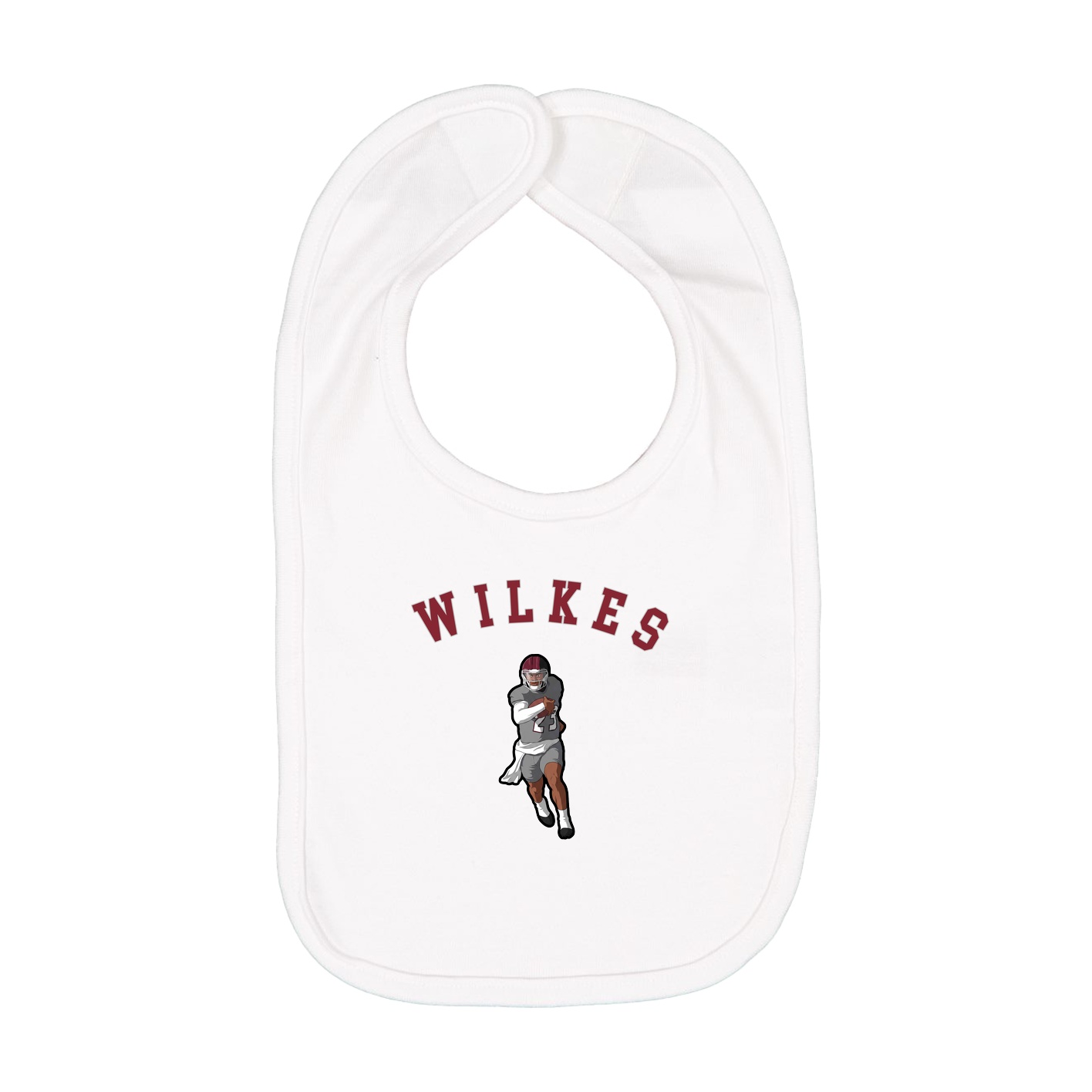 Infant Bib — Shirsey Arch in White