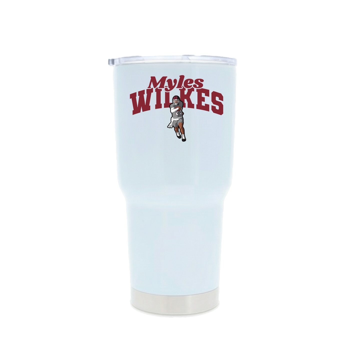 30oz Stainless Steel Tumbler — Signature Arch in White
