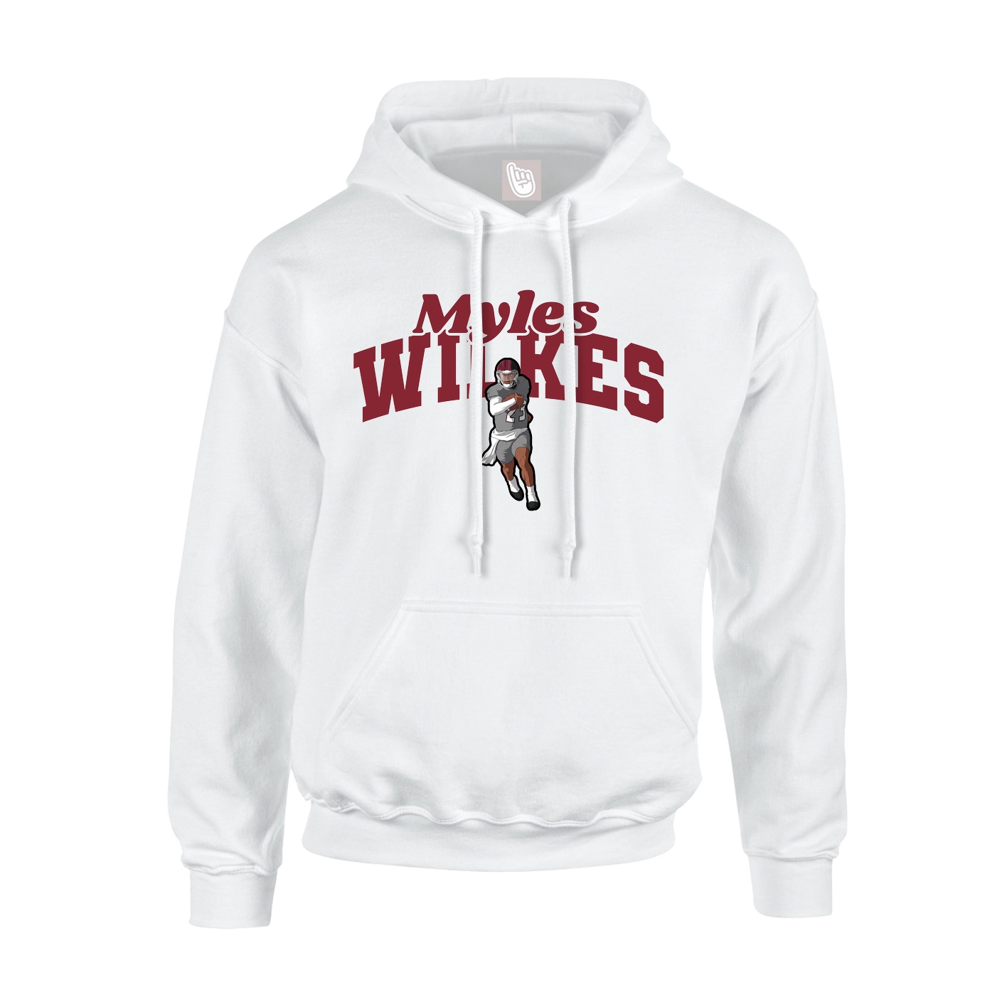 Youth Hoodie — Signature Arch in White
