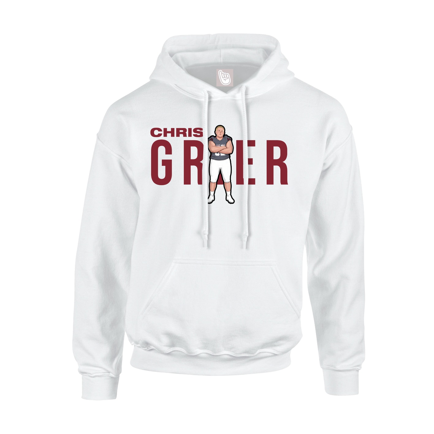 Hoodie — Player Name in White