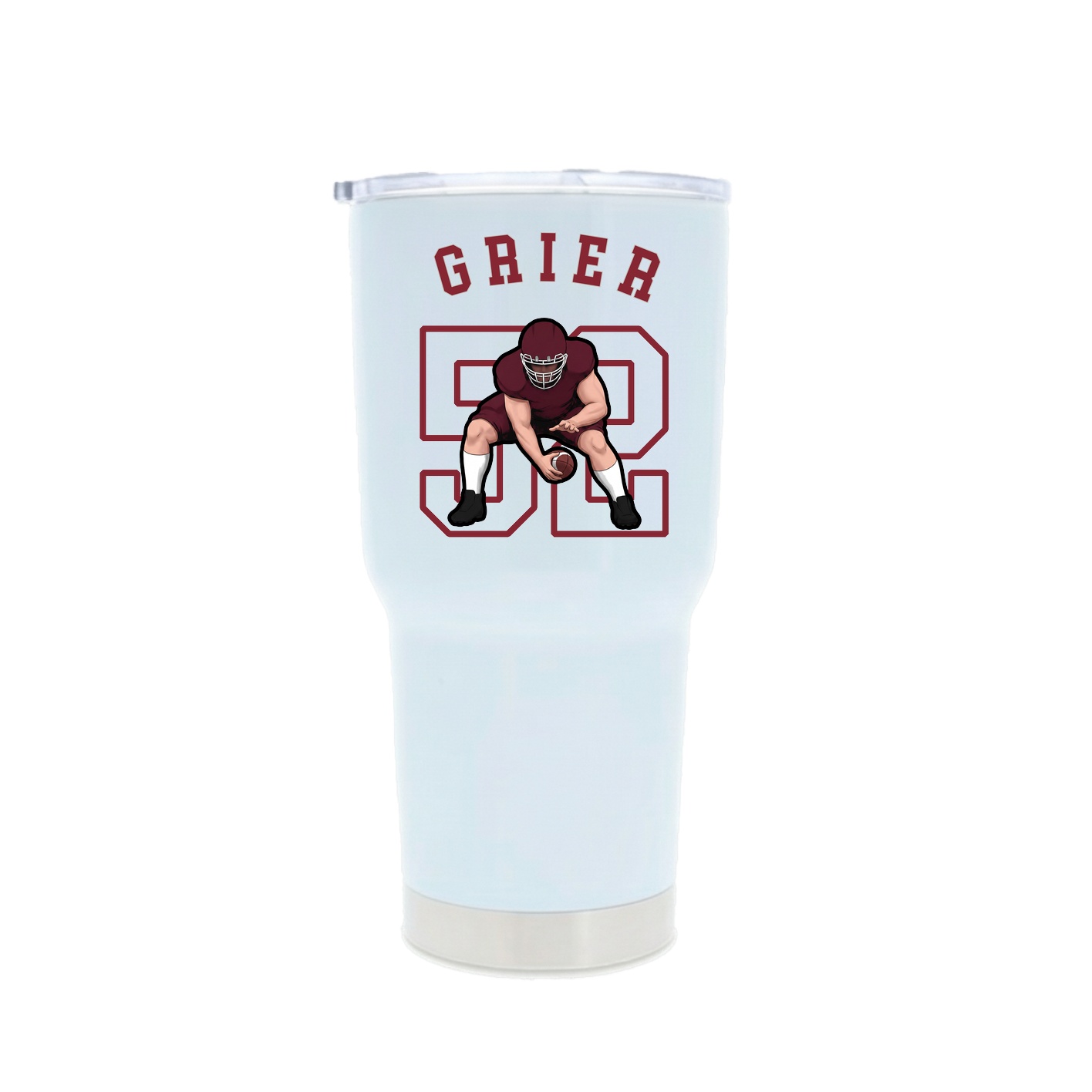 30oz Stainless Steel Tumbler — Shirsey Arch in White