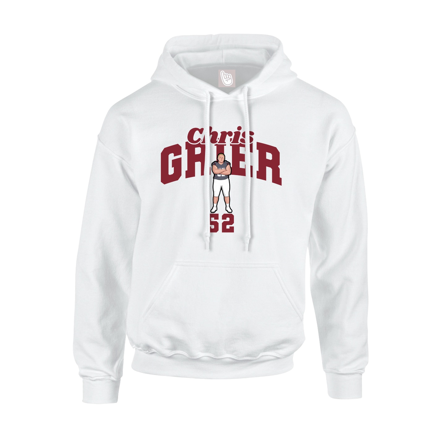 Hoodie — Signature Arch in White