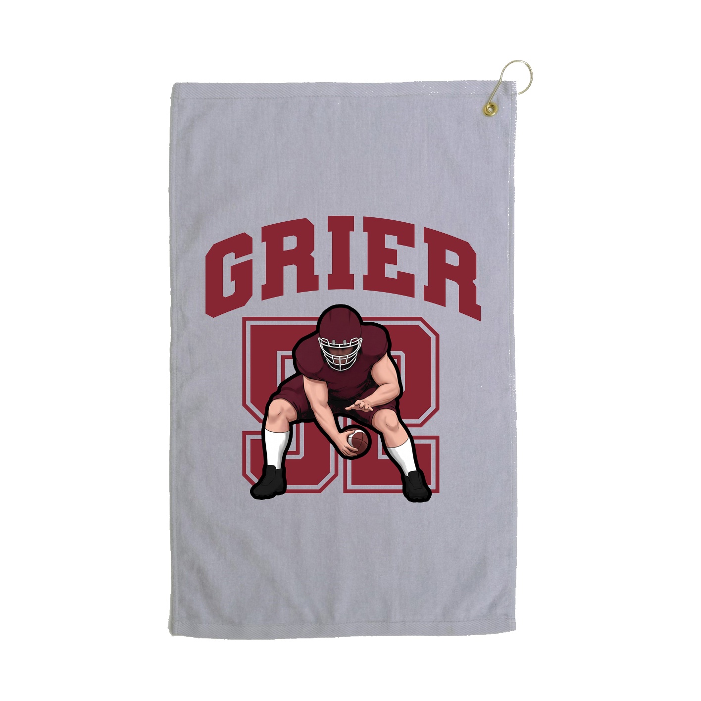 Golf Towel — Number in Grey