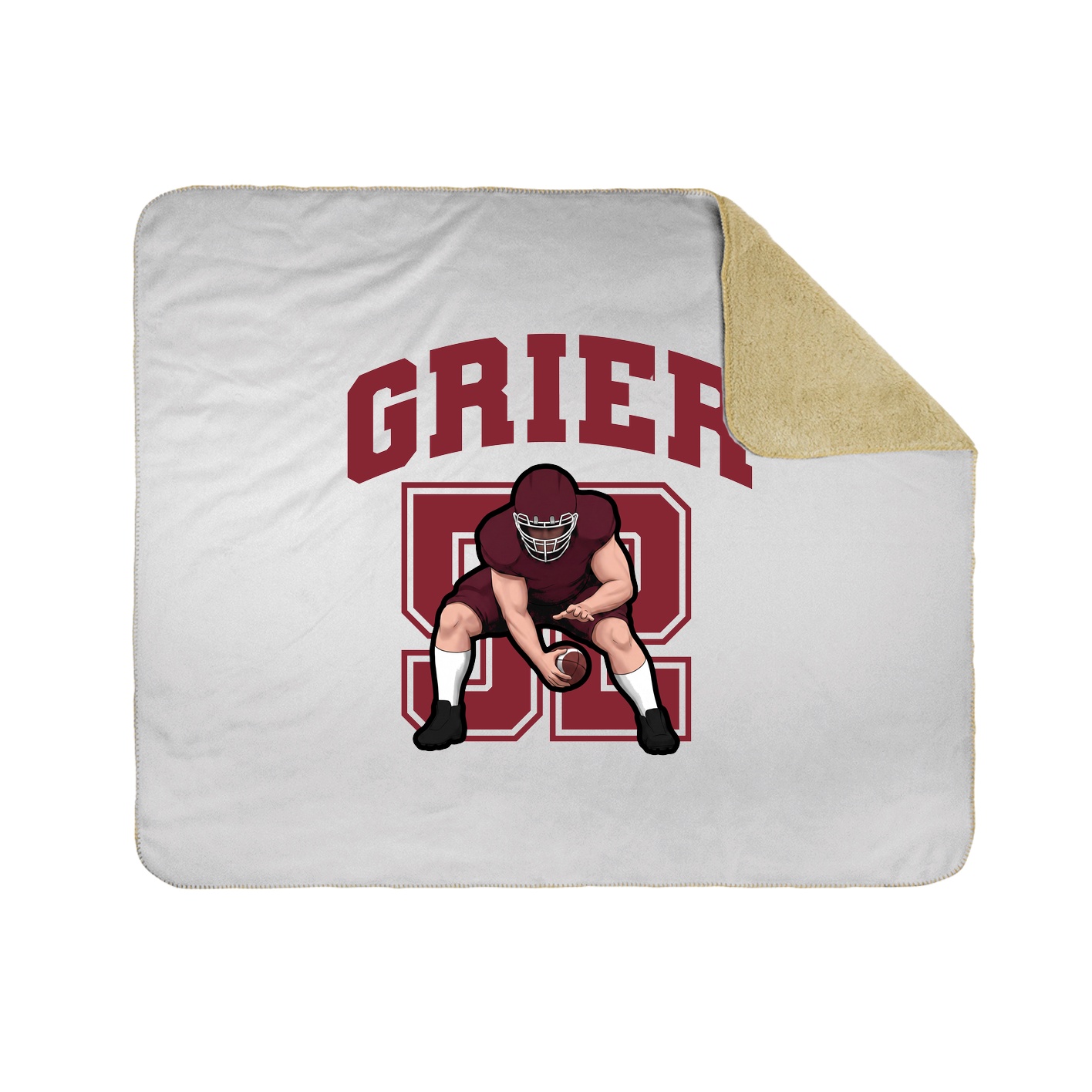 Throw Blanket — Number in White