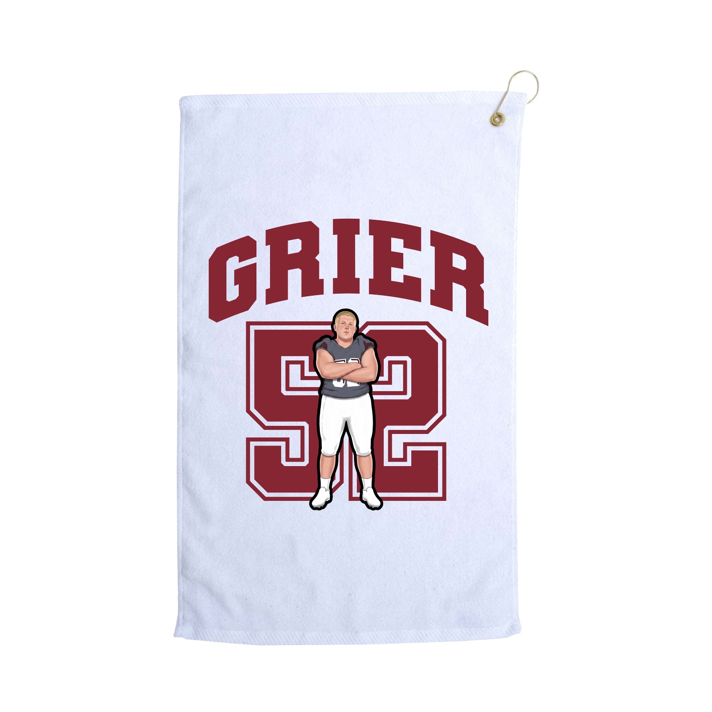 Golf Towel — Number in White