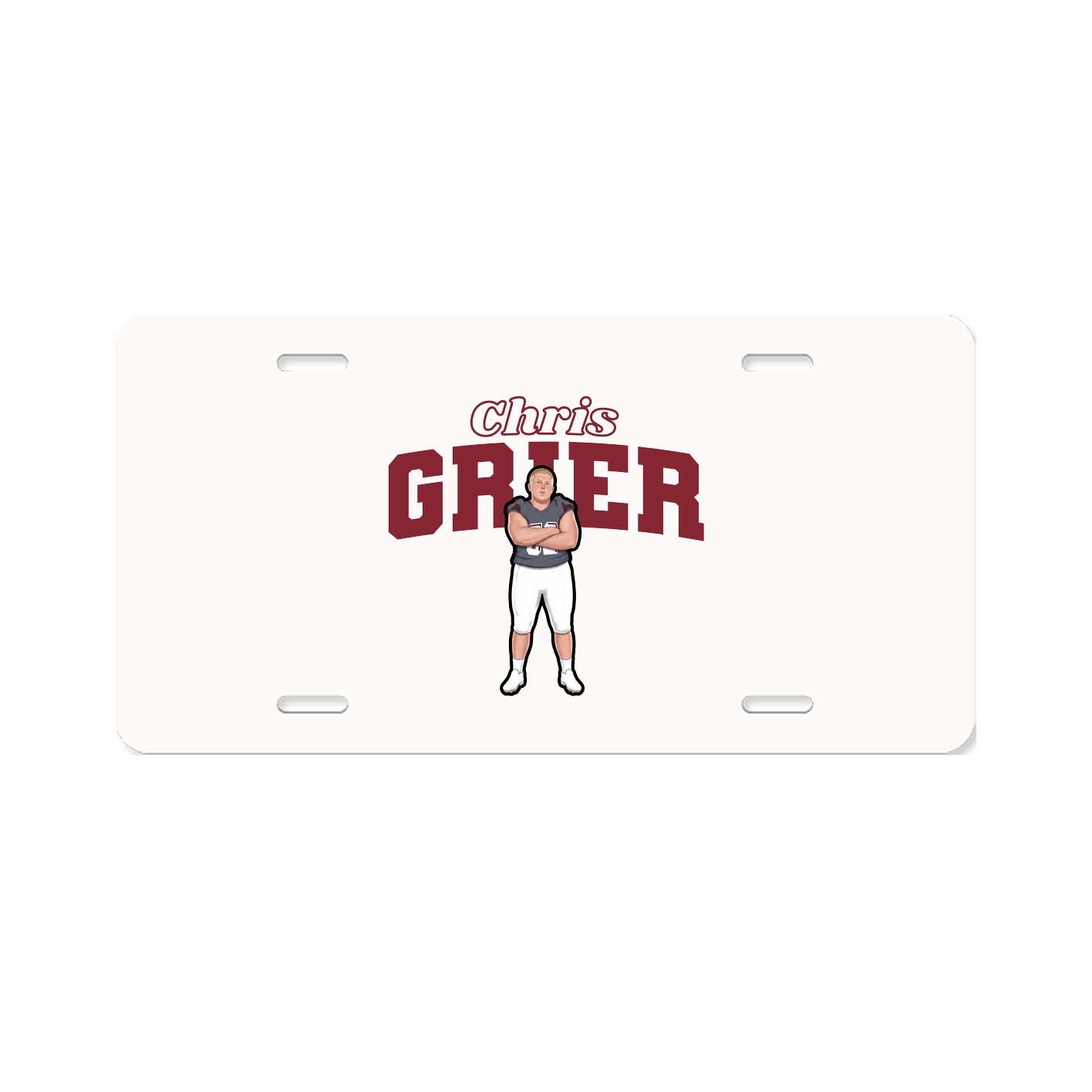 License Plate — Name Arch in Classic