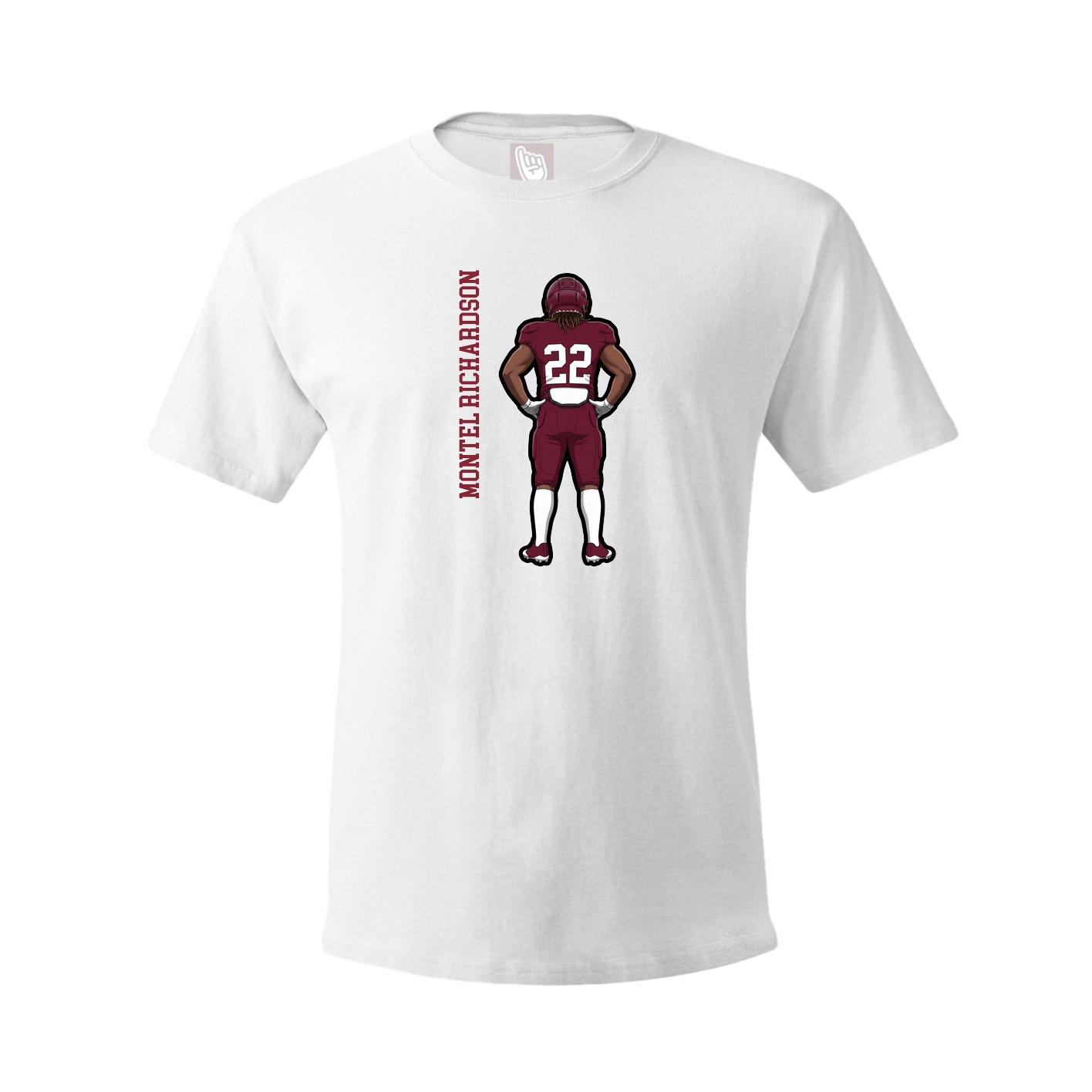 Youth Tee — Name Vertical in White