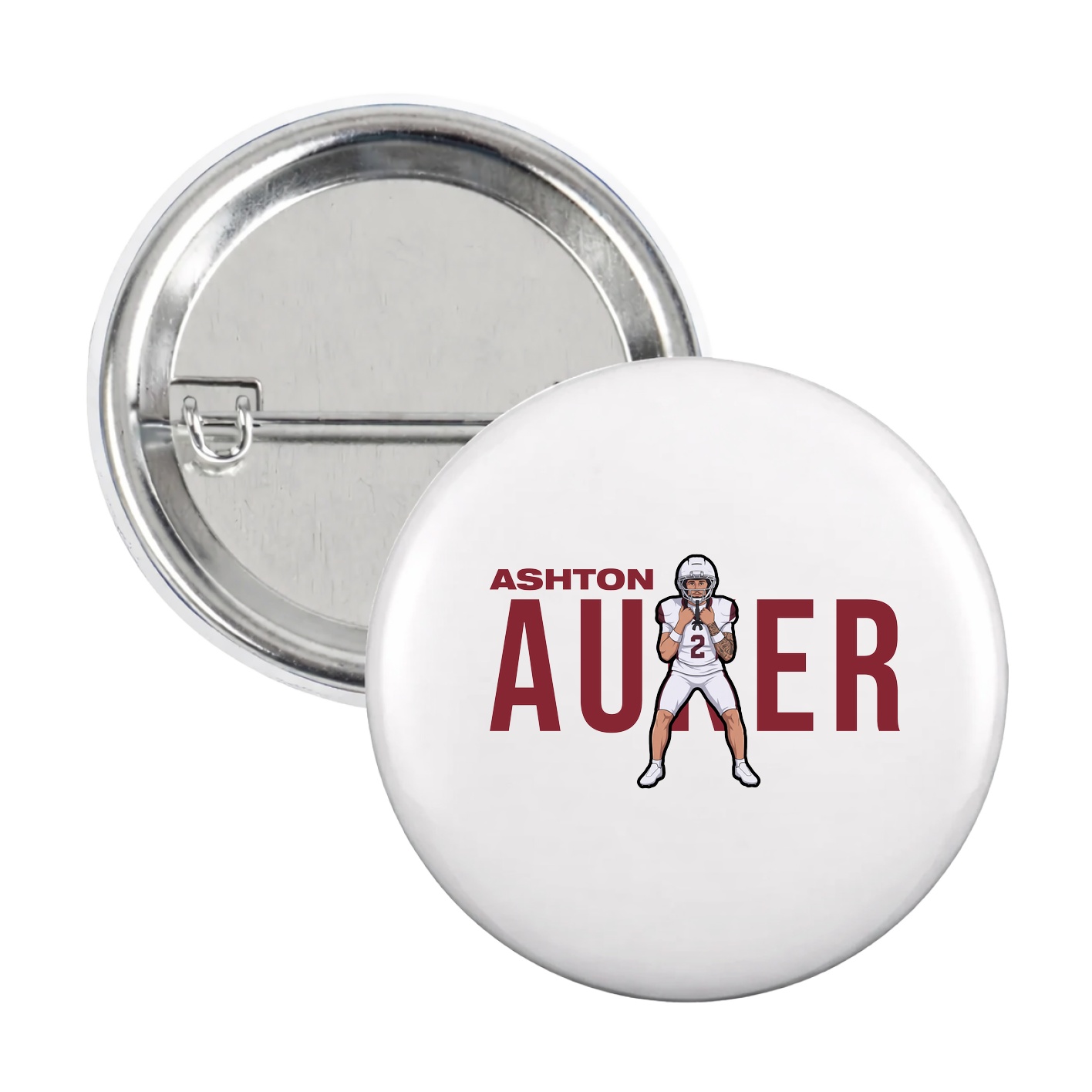 Game Day Button — Player Name in White