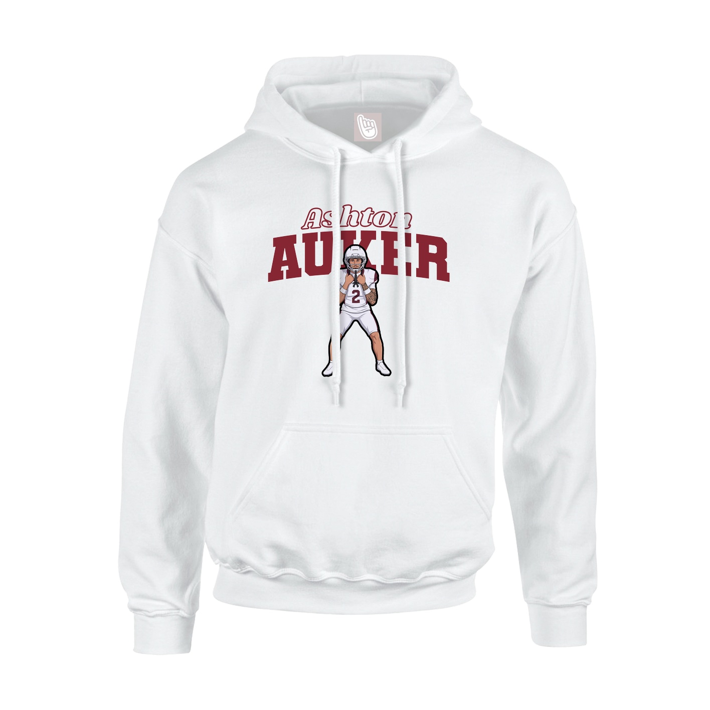 Hoodie — Name Arch in White